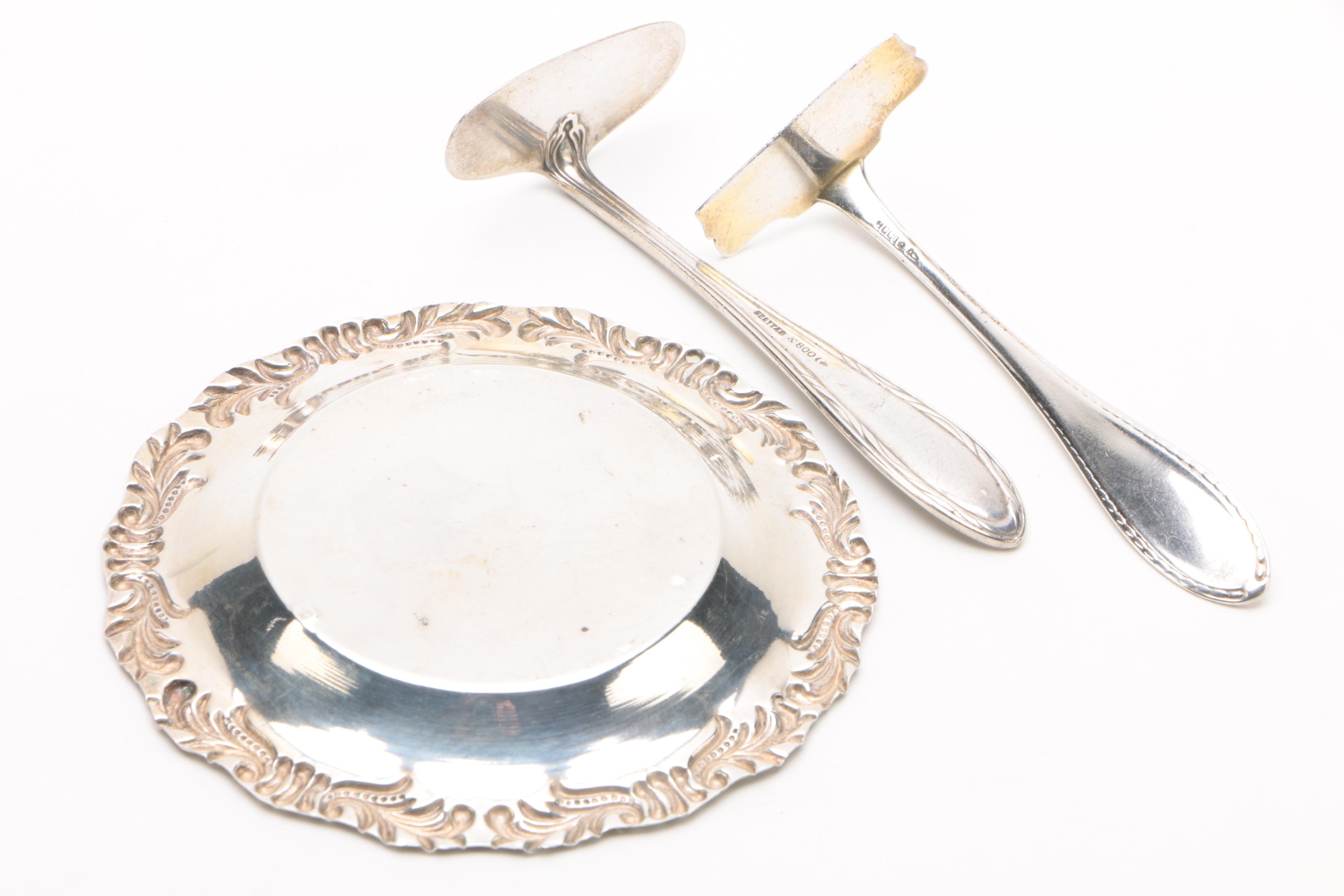 Vintage German 800 and 830 Silver Barware and Tableware