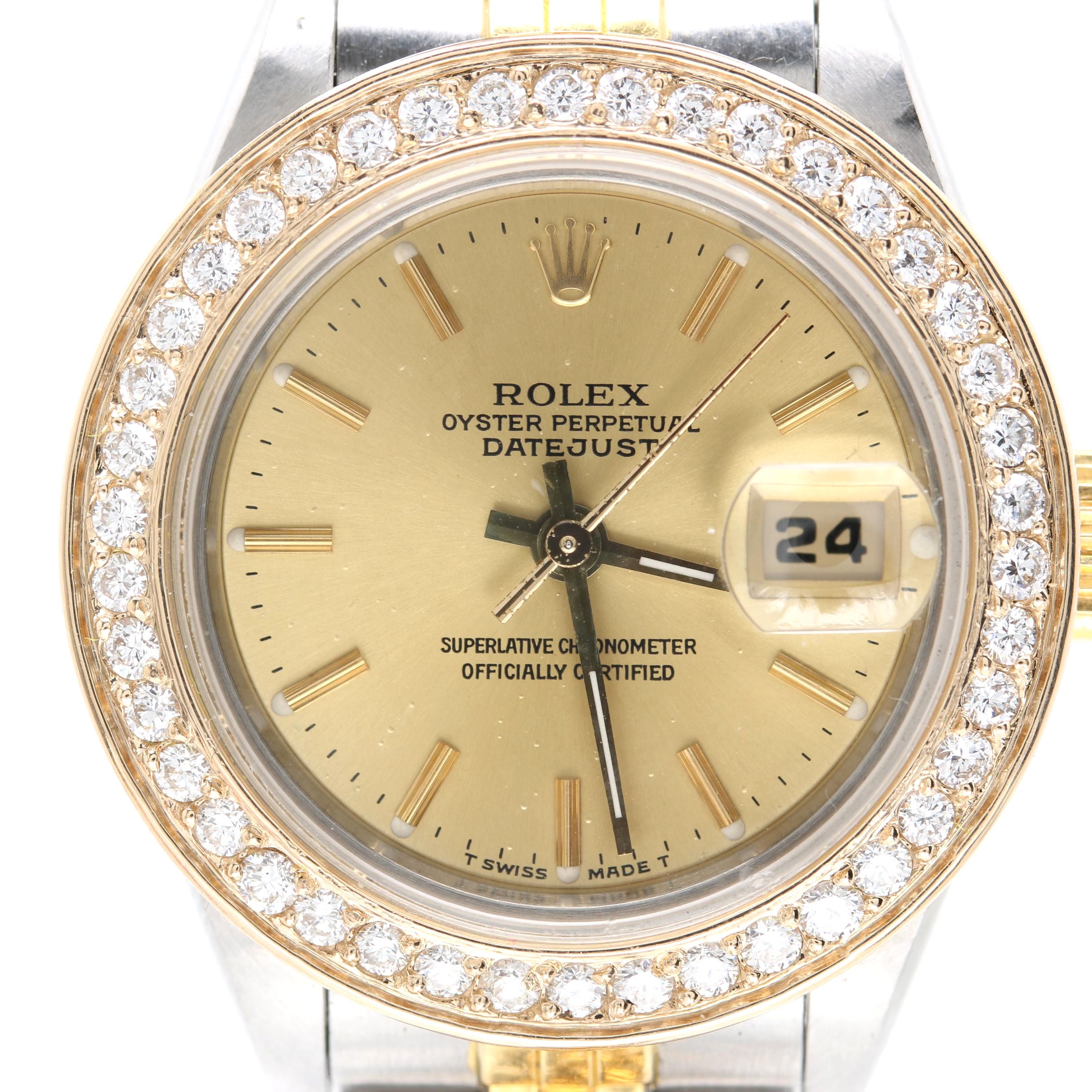 Rolex Stainless Steel and 18K Yellow Gold Diamond Watch