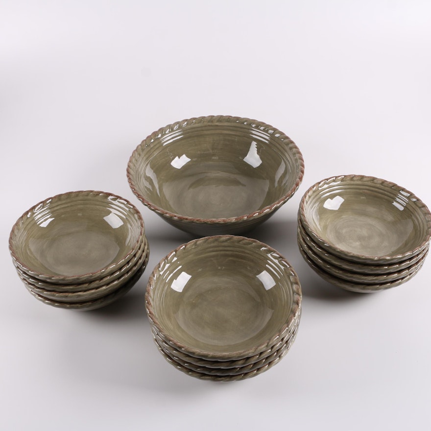 Artimino "Tuscan Countryside Sage Green" Earthenware Bowls