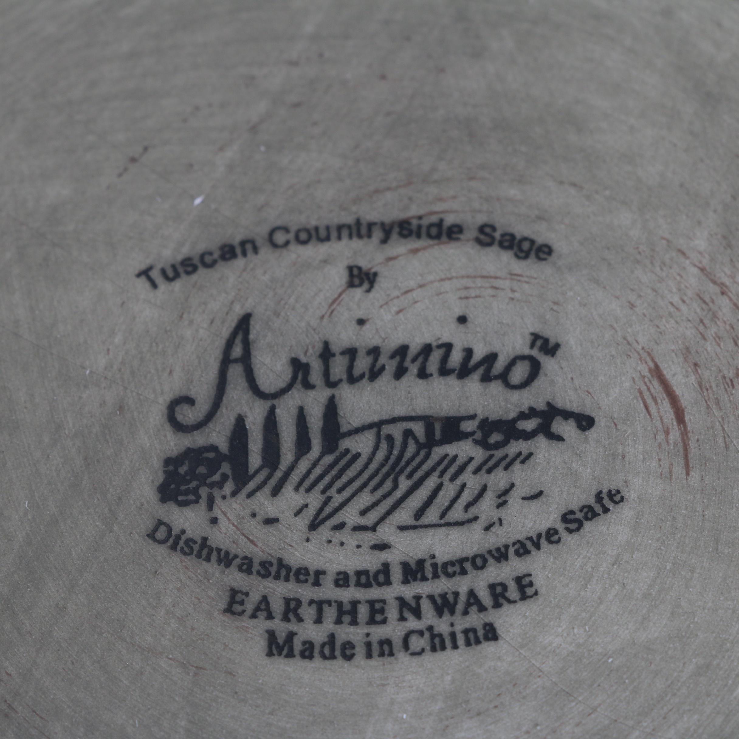 Artimino "Tuscan Countryside Sage Green" Earthenware Bowls