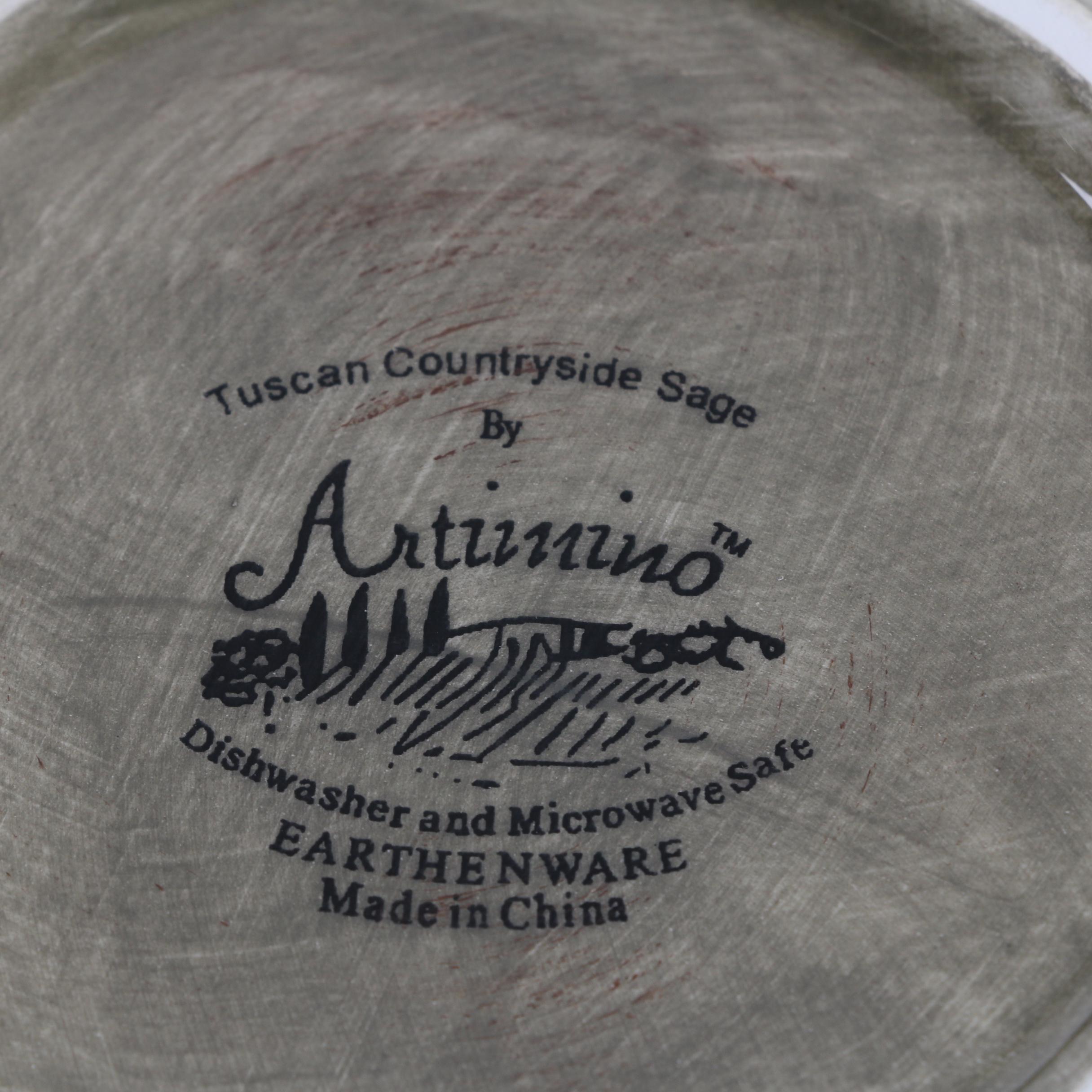 Artimino "Tuscan Countryside Sage Green" Earthenware Bowls