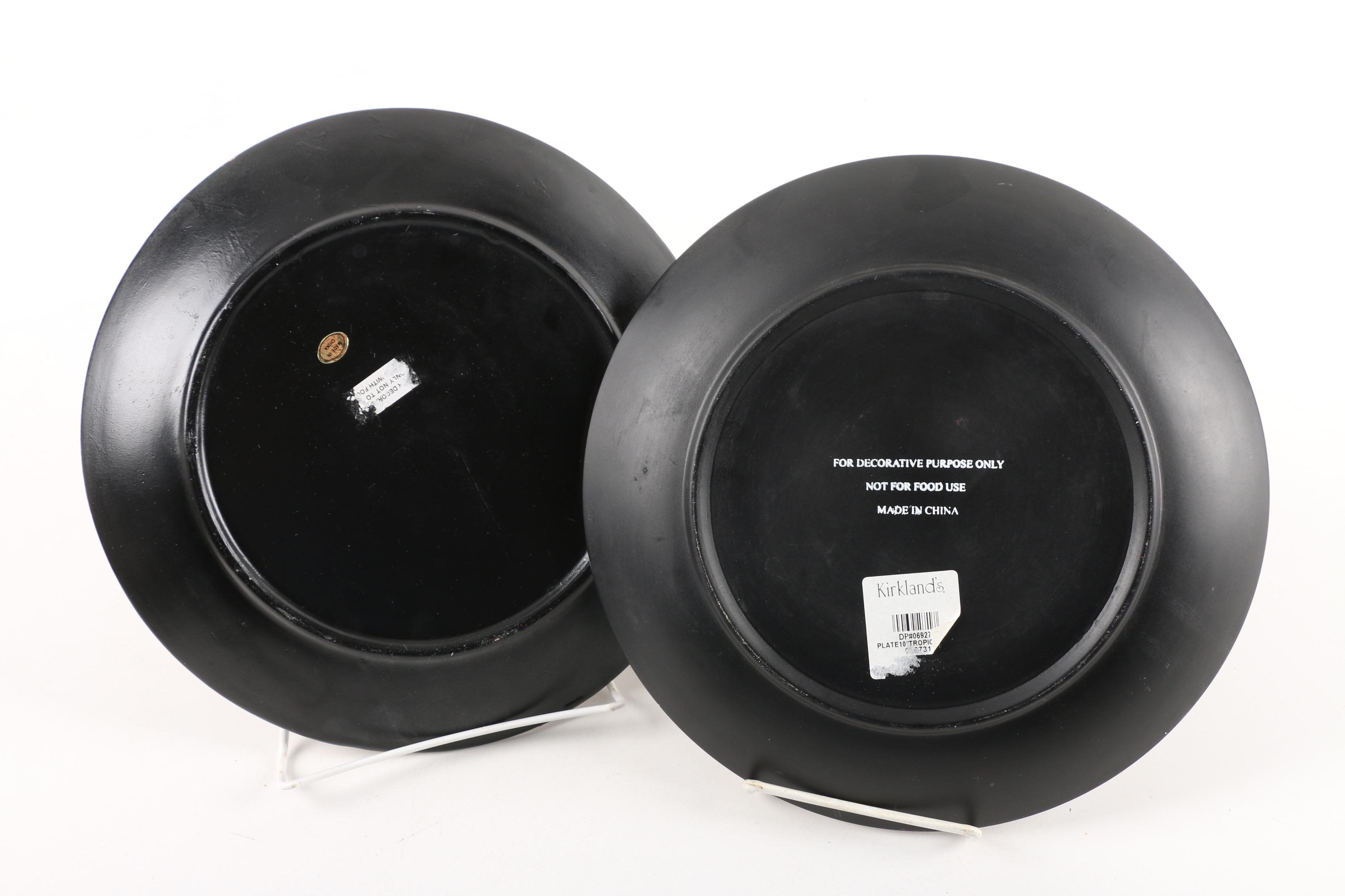 Decorative Floral and Foliate Painted Plates