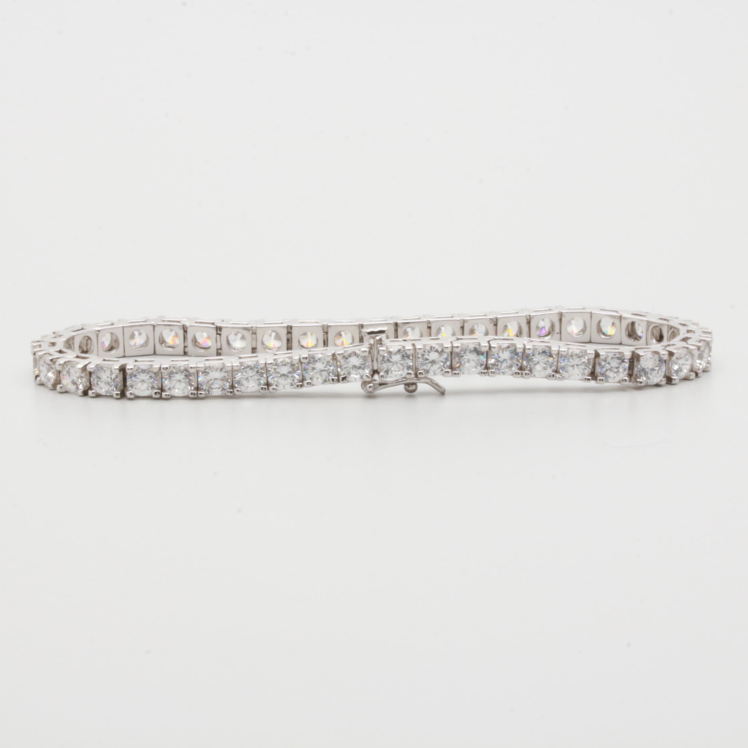 Sterling Silver Cubic Zirconia Bracelet and Ring
