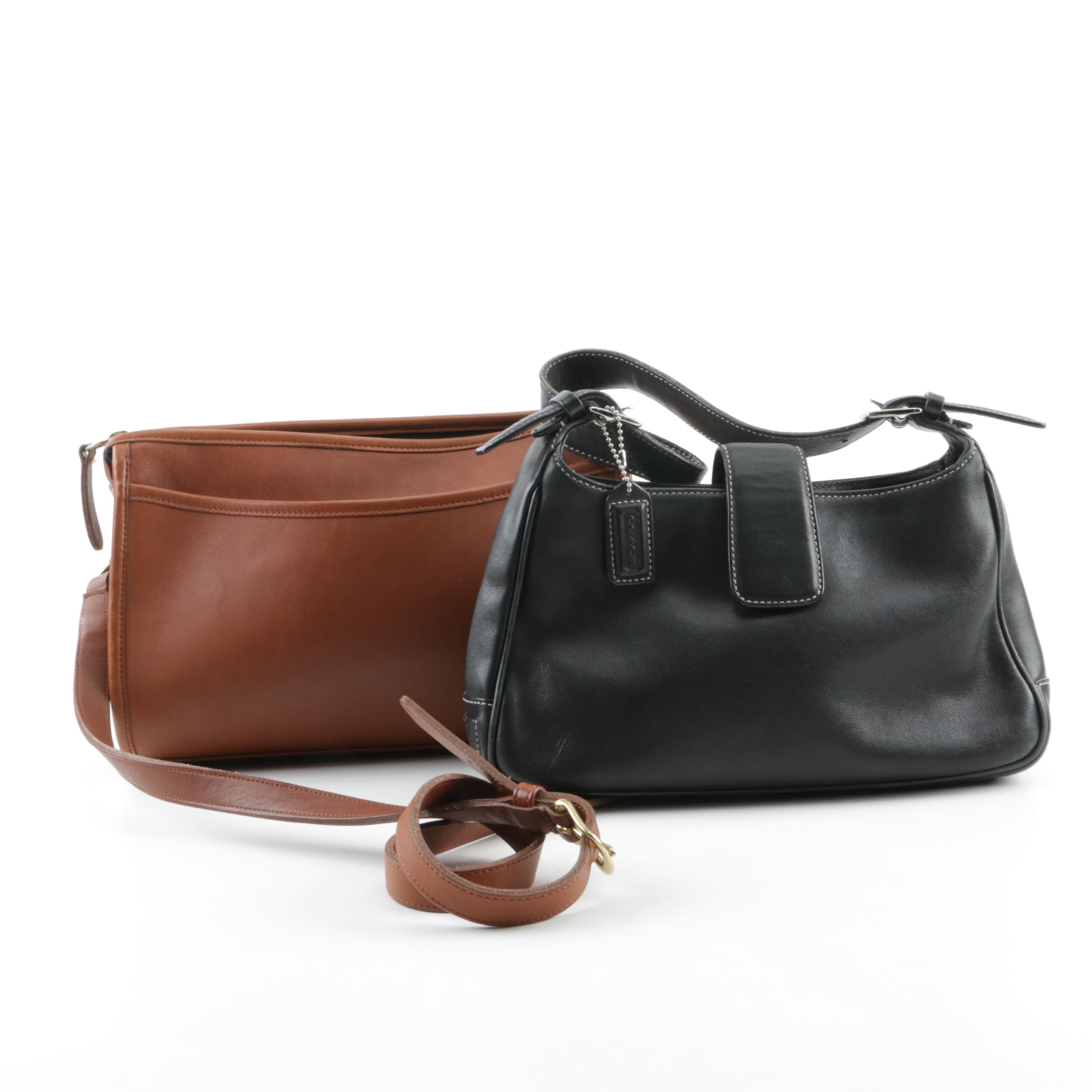 Coach Hampton Leather Shoulder Bag and Vintage Leather Crossbody Bag