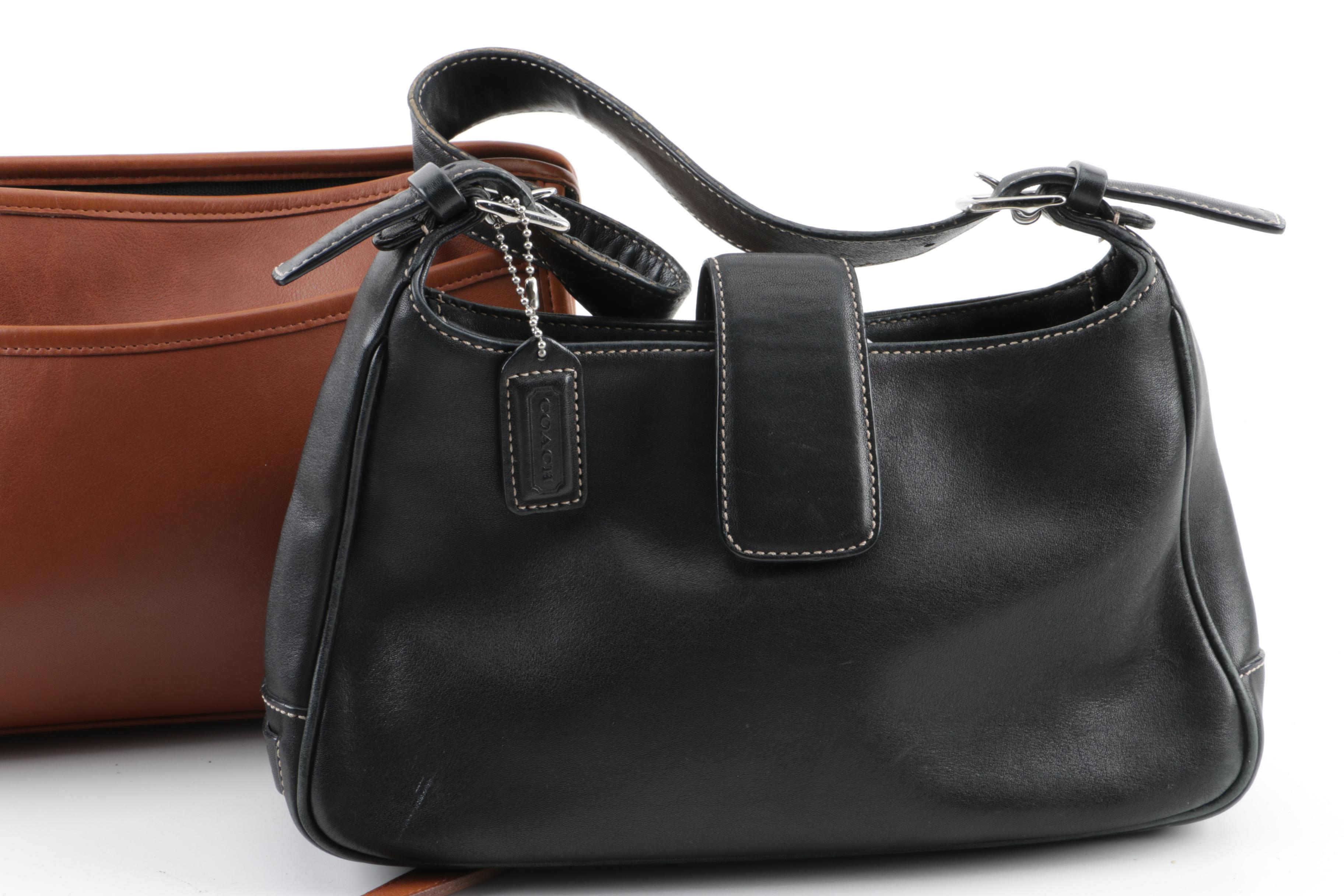 Coach Hampton Leather Shoulder Bag and Vintage Leather Crossbody Bag