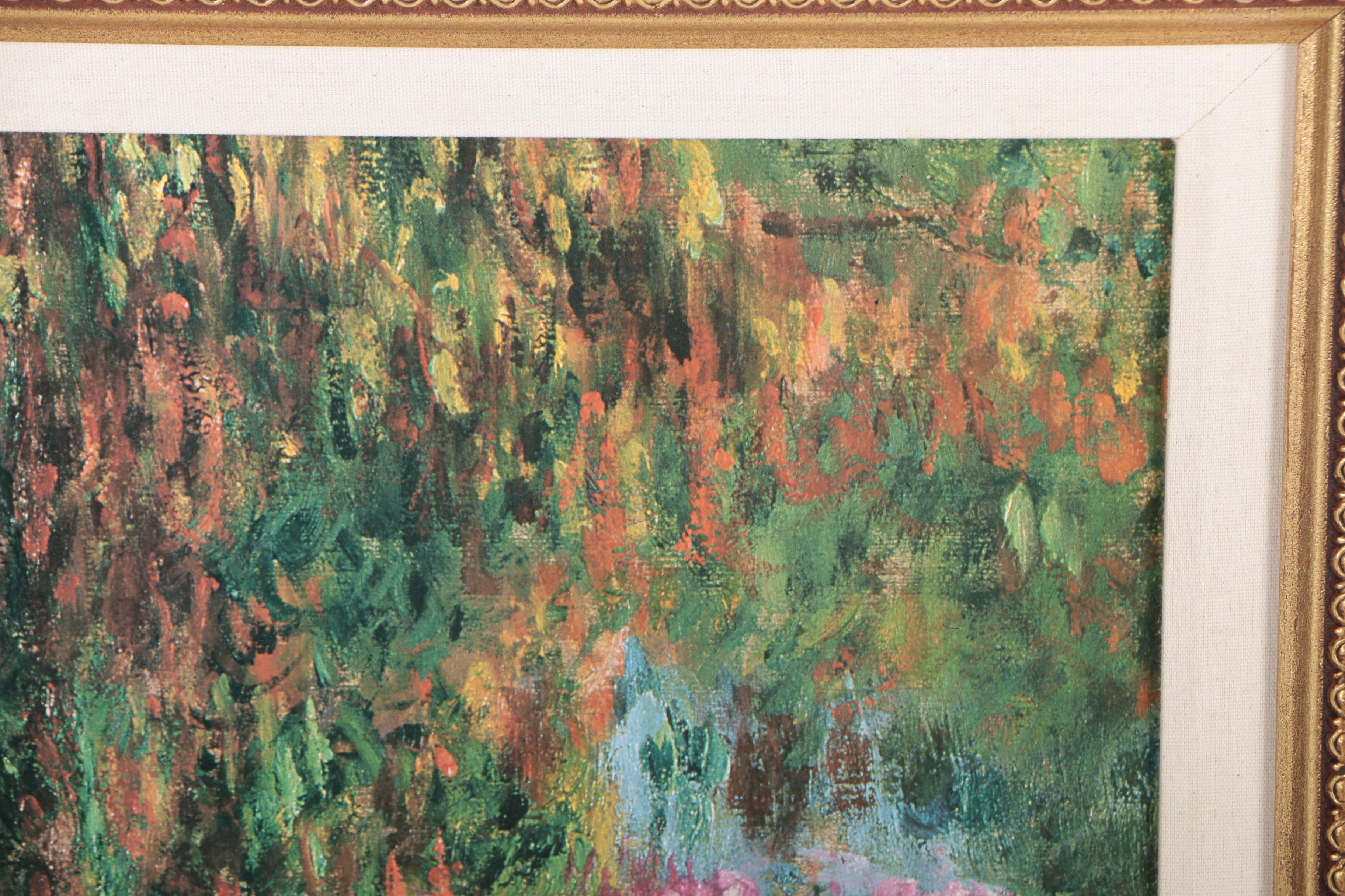 Offset Lithograph  after Claude Monet's "The Artist's Garden at Giverny"