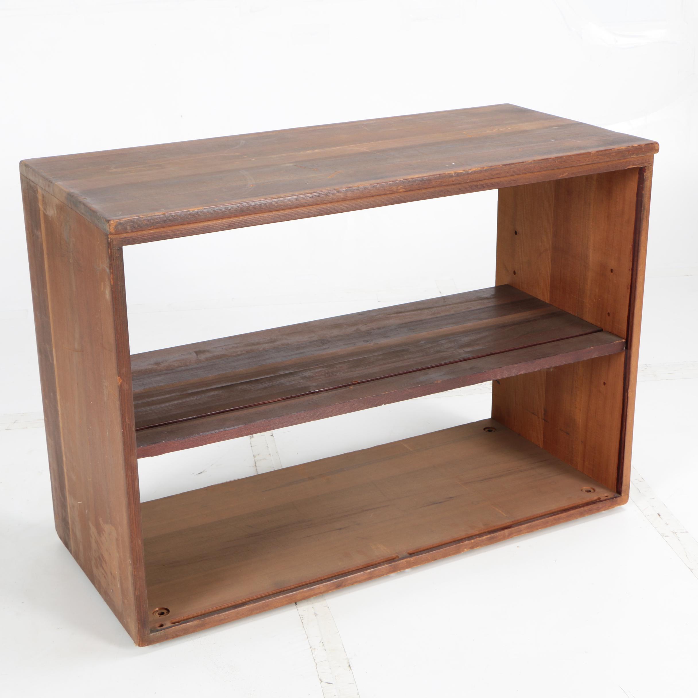 Wooden Open Cabinet with Adjustable Shelf