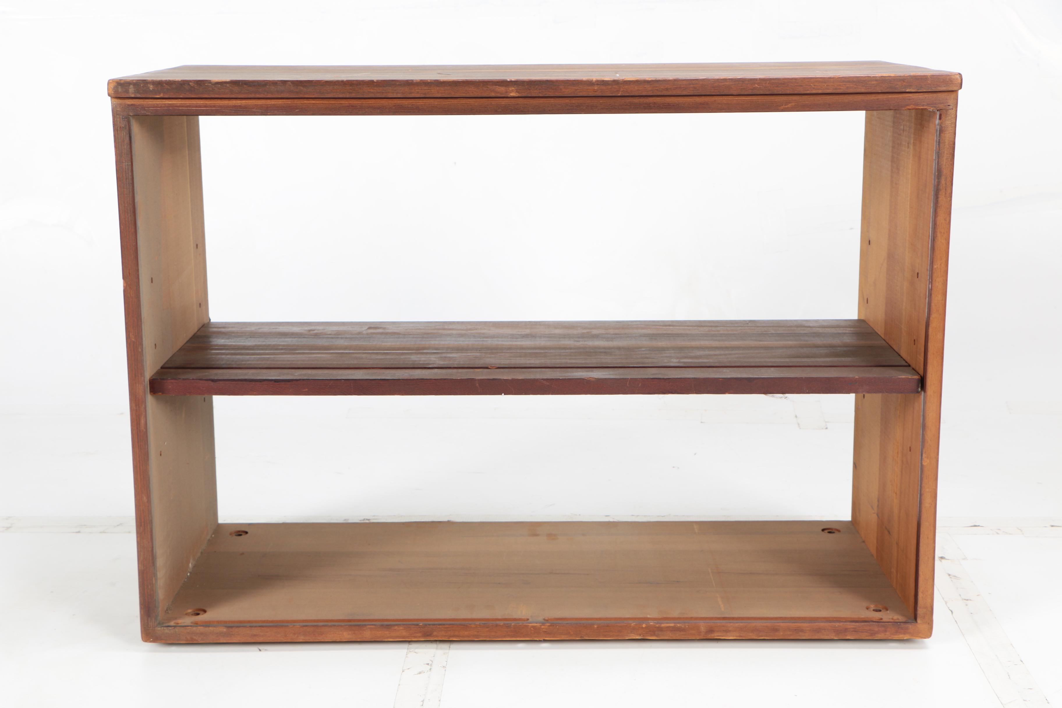 Wooden Open Cabinet with Adjustable Shelf