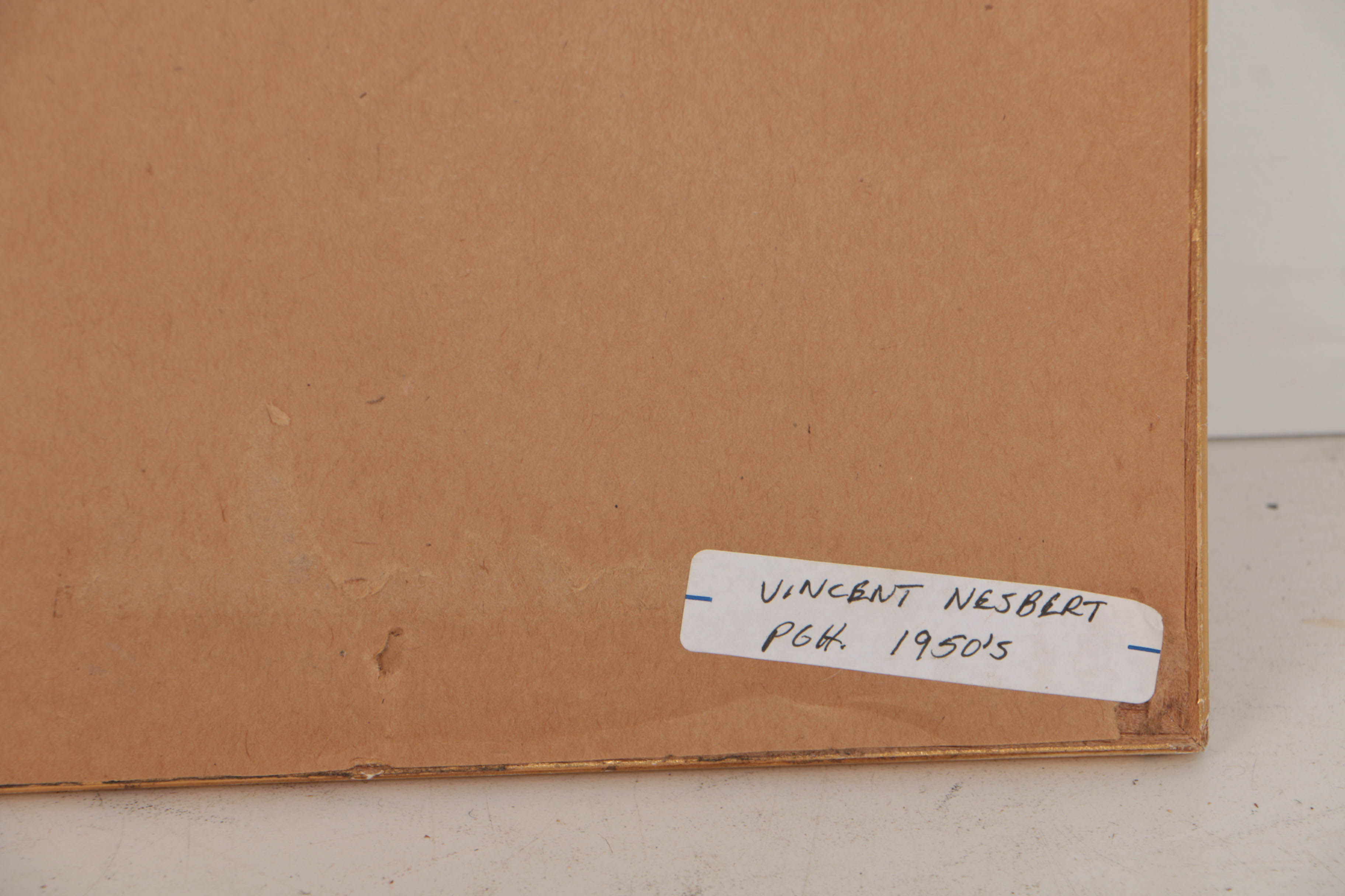 Vincent Nesbert 1950s Graphite Portrait on Paper of a Woman