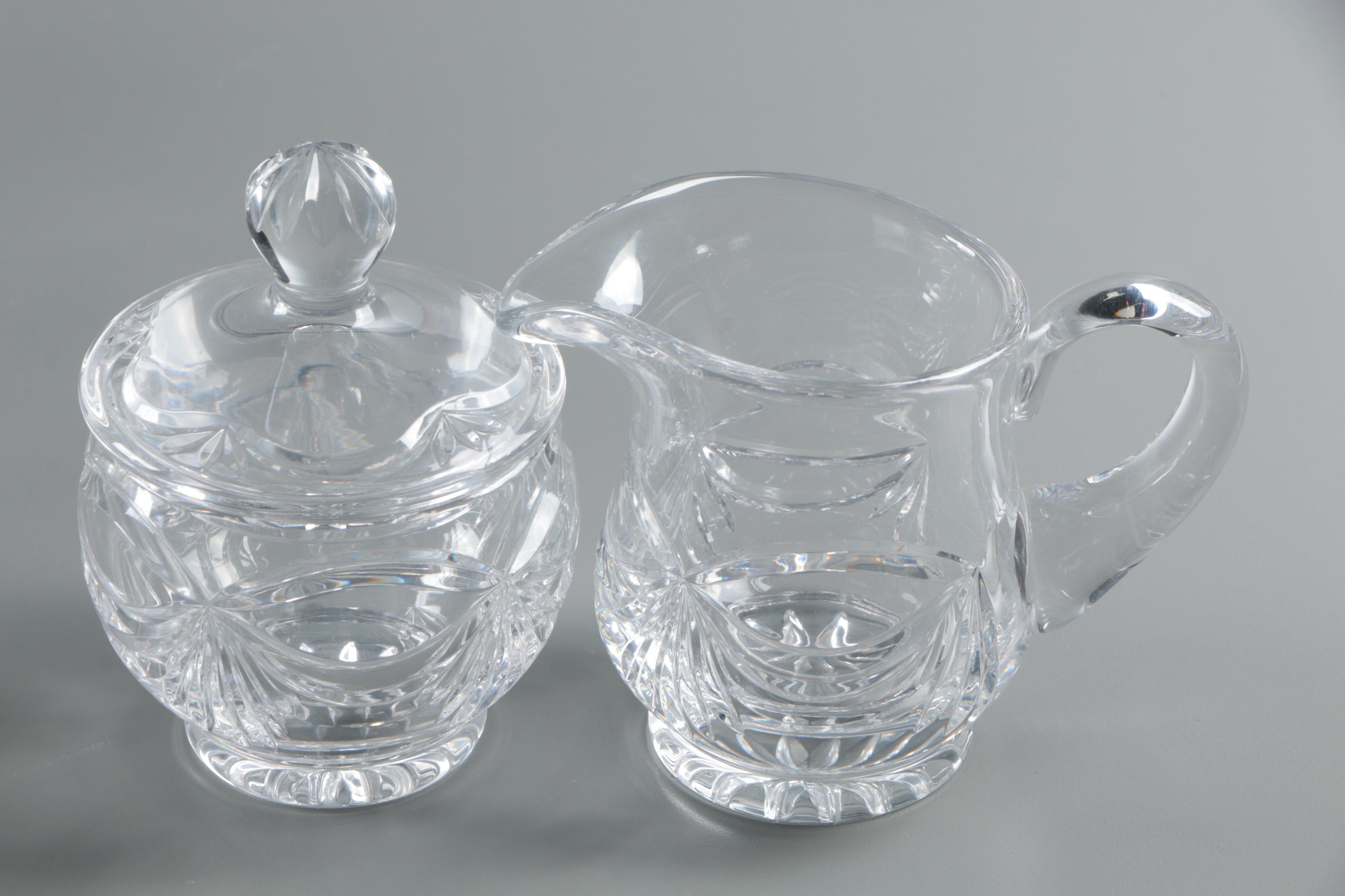 Crystal Serveware Including Shannon by Godinger Crescent Salad Plates