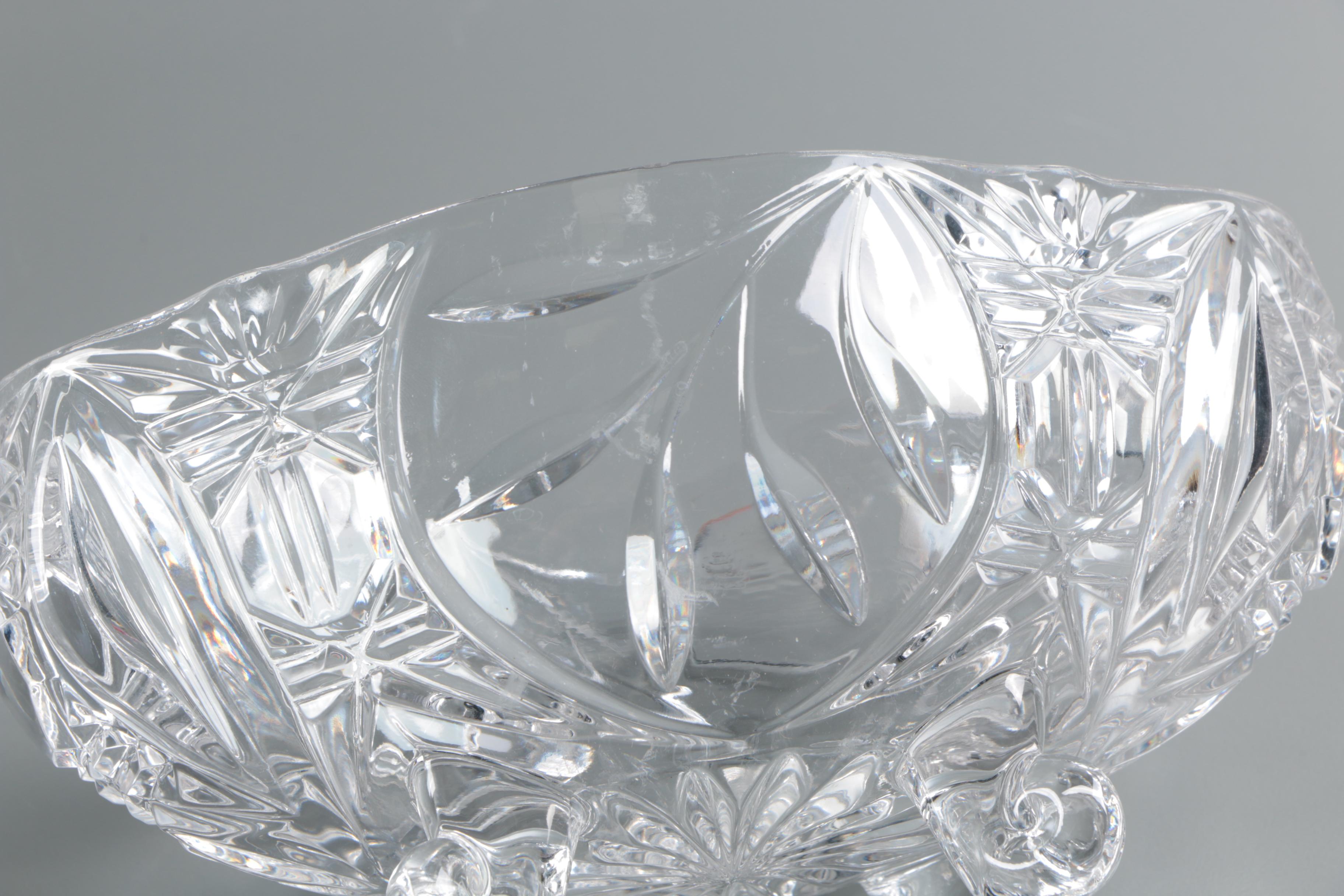 Crystal Serveware Including Shannon by Godinger Crescent Salad Plates