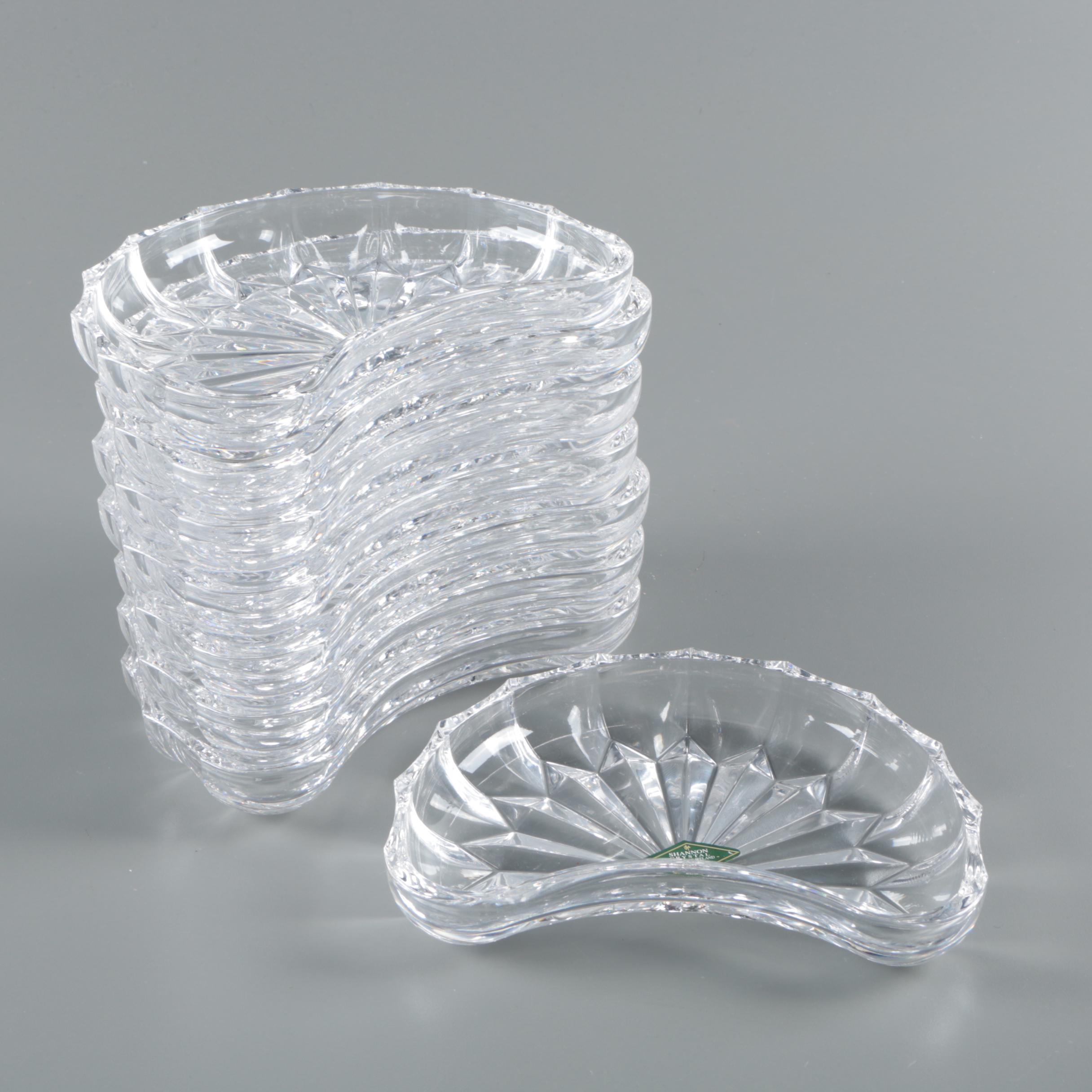 Crystal Serveware Including Shannon by Godinger Crescent Salad Plates