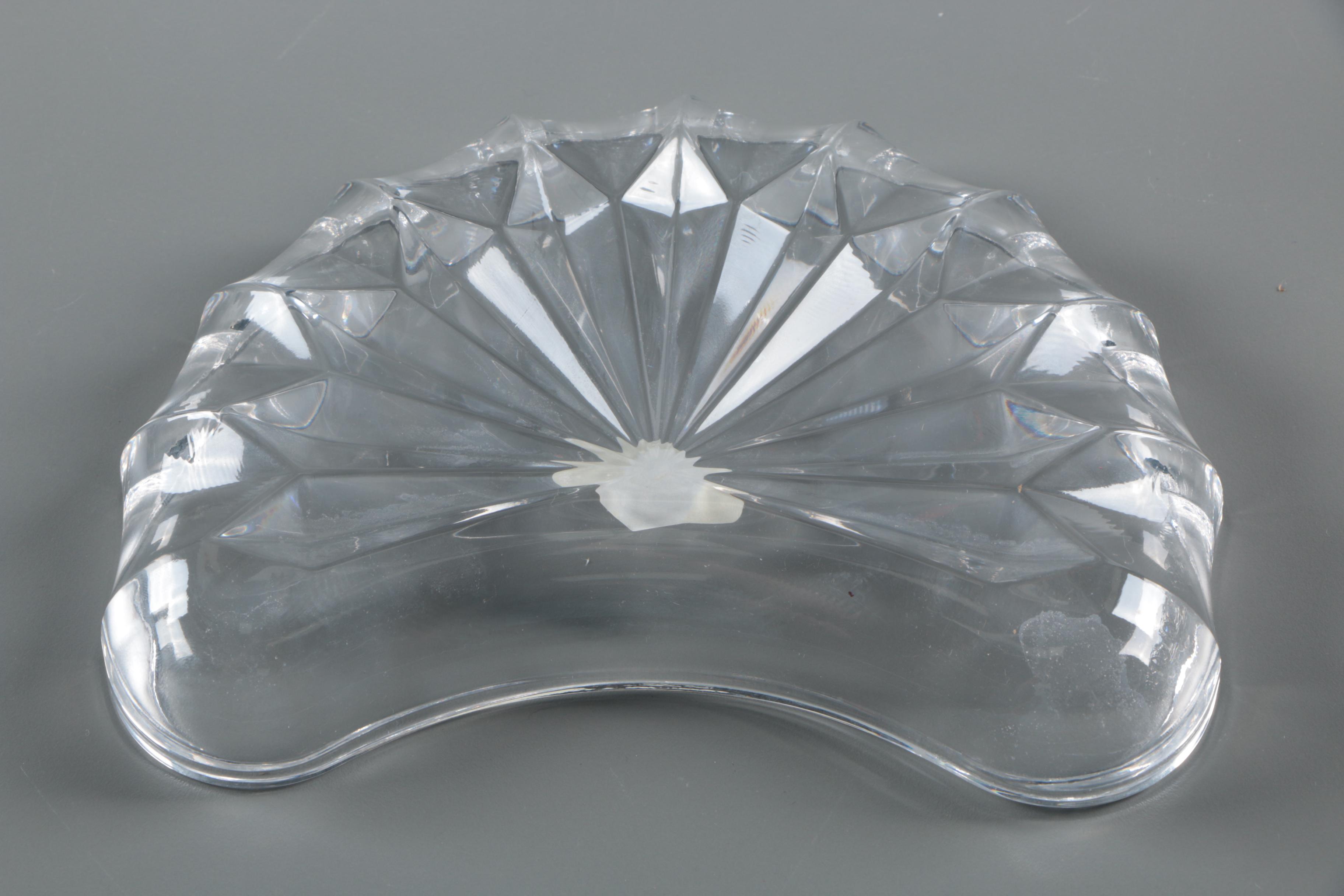 Crystal Serveware Including Shannon by Godinger Crescent Salad Plates