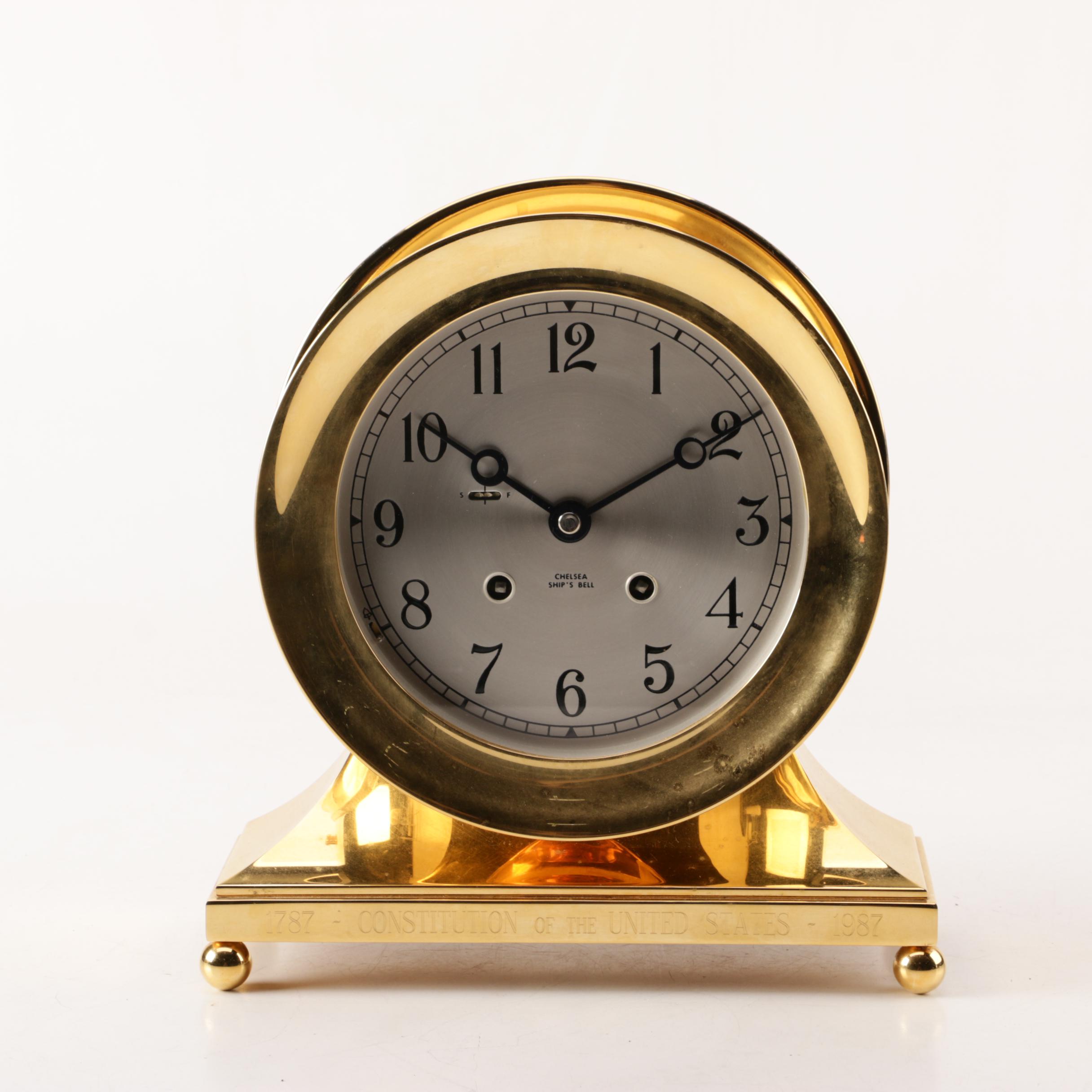 Limited Edition Chelsea Ships Bell "United States Constitution" Centennial Clock