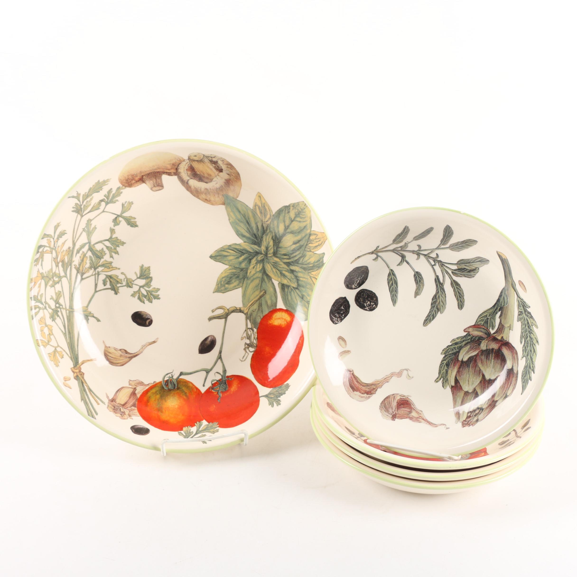 Williams-Sonoma Vegetable and Herb Themed Pasta Bowls