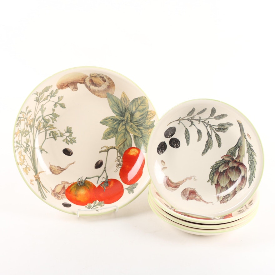 Williams-Sonoma Vegetable and Herb Themed Pasta Bowls