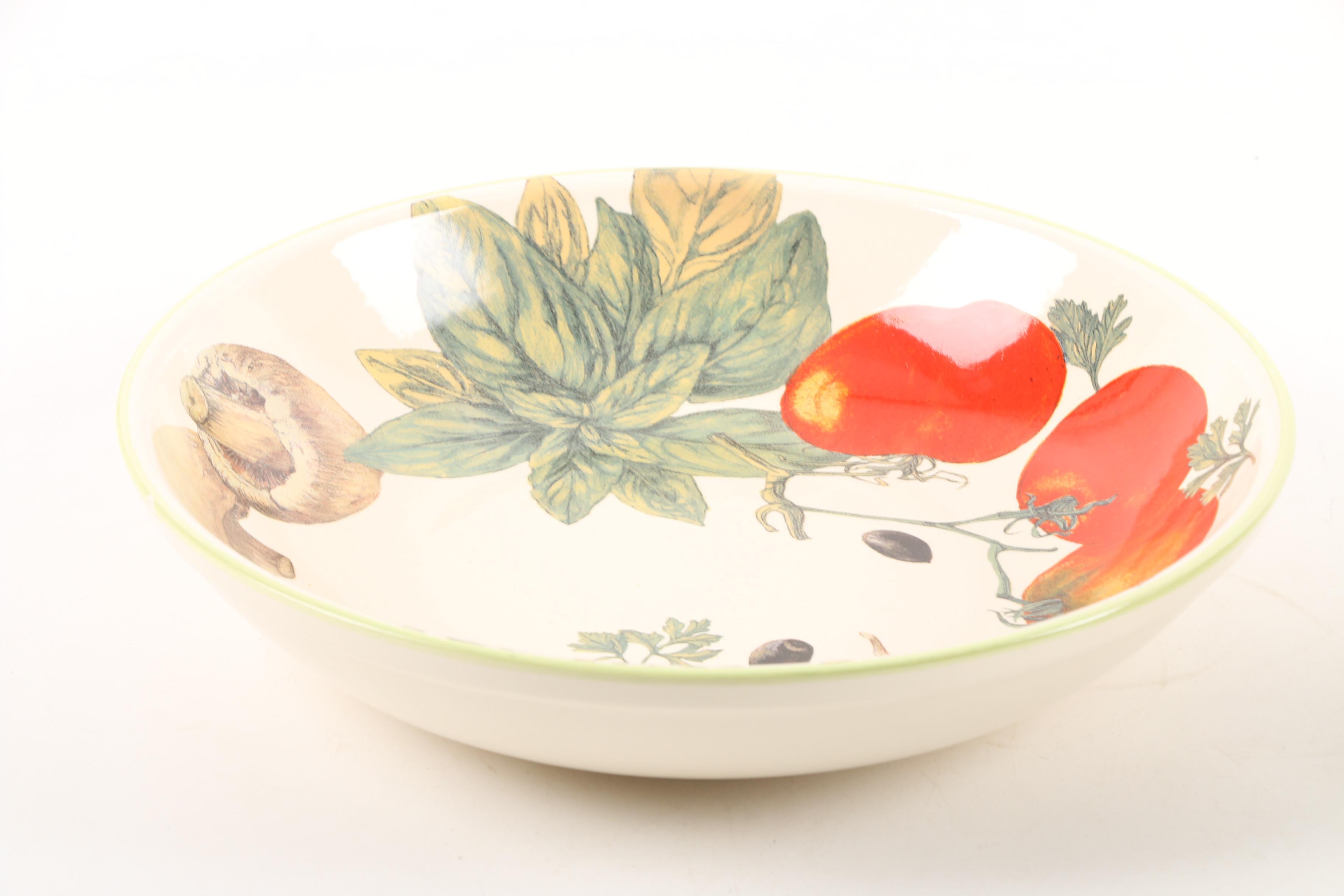 Williams-Sonoma Vegetable and Herb Themed Pasta Bowls
