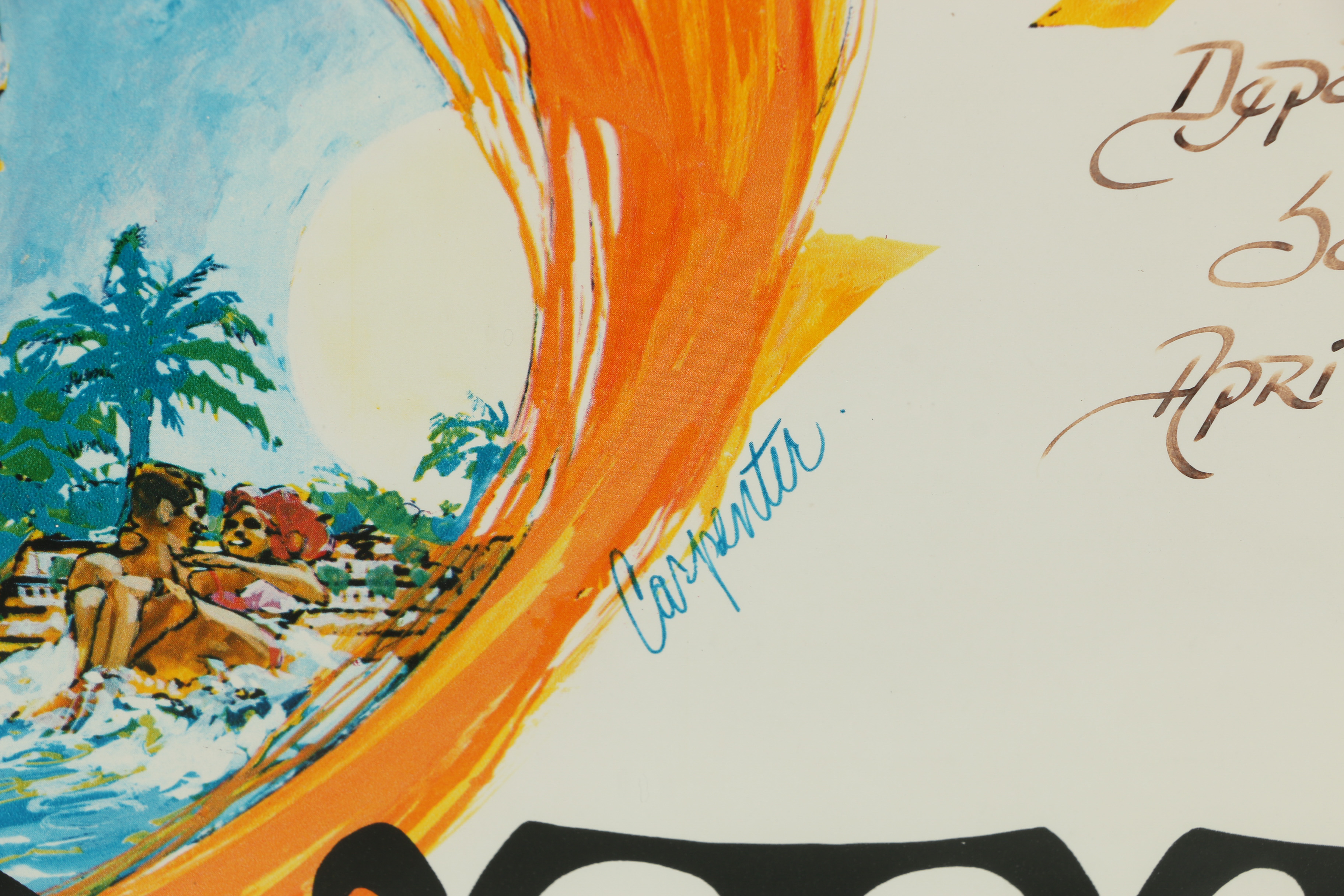 Offset Lithograph of Monte Carlo Tourism Poster