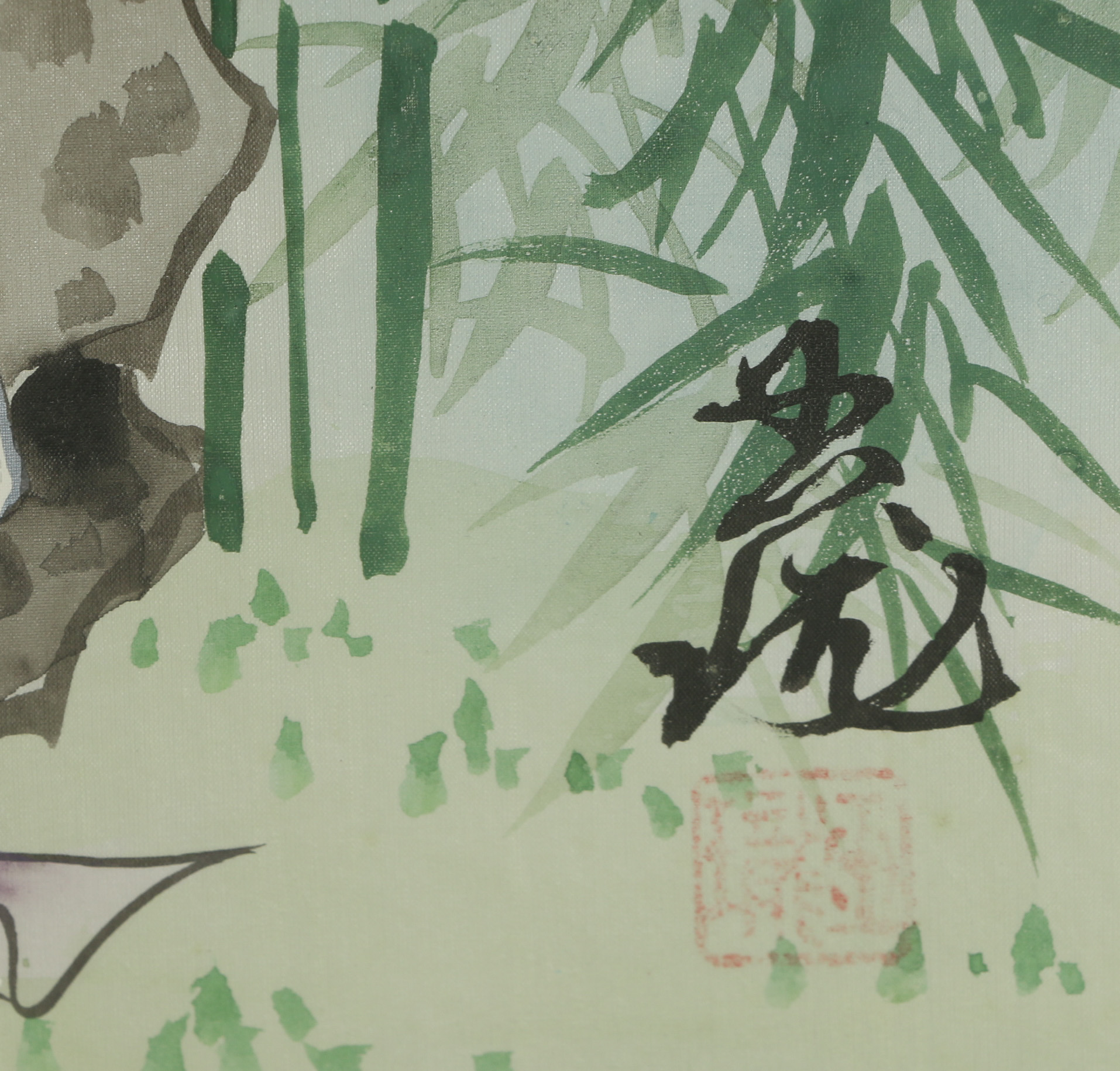 Chinese Gouache Painting on Silk