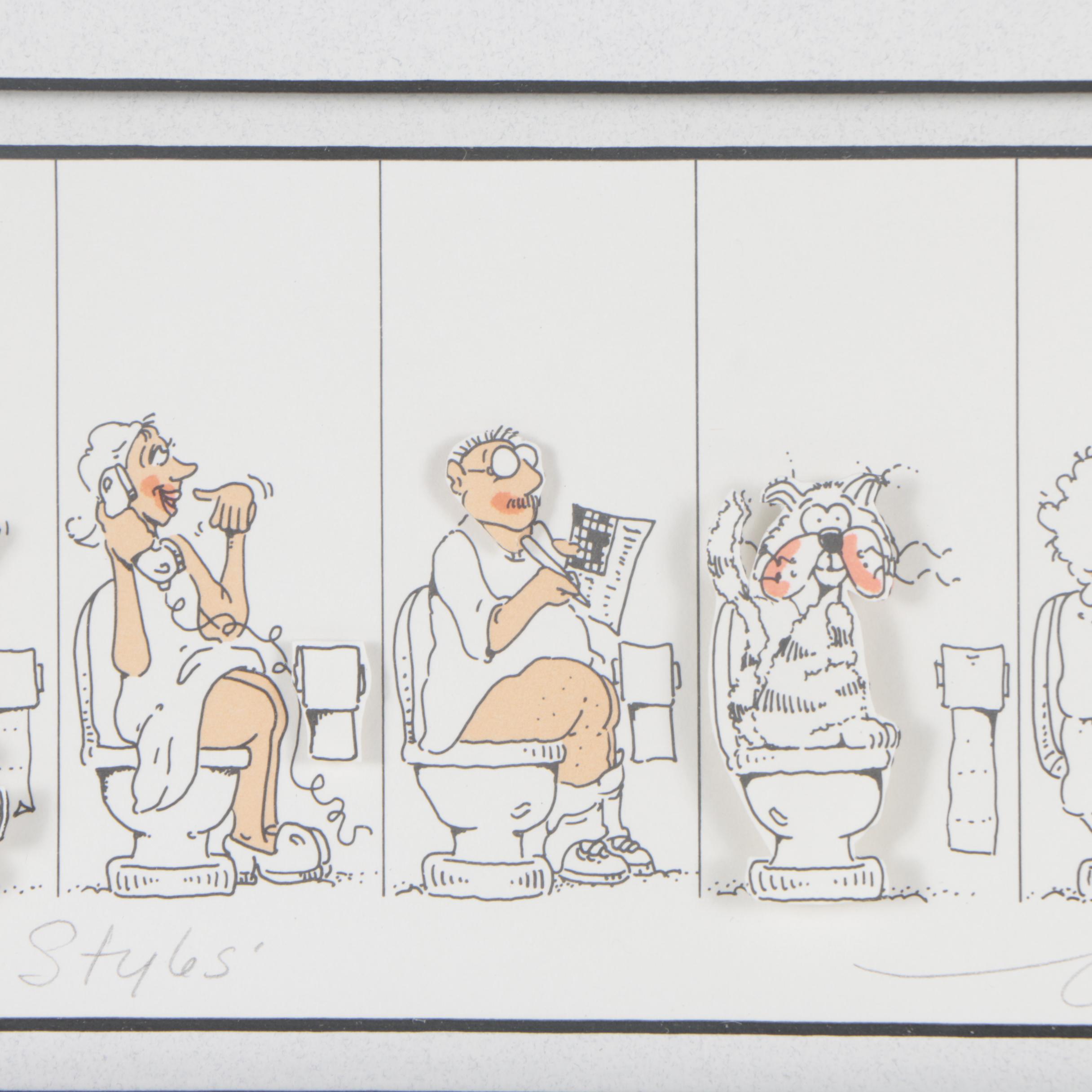 Embellished Lithograph "Styles"