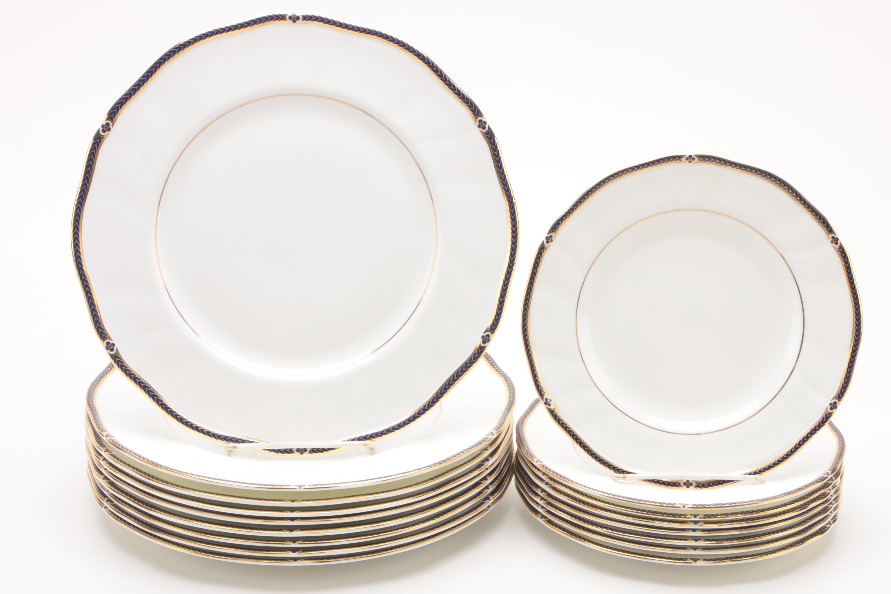 Vintage Wedgwood "Royal Lapis" Bone China Dinnerware c. 1989