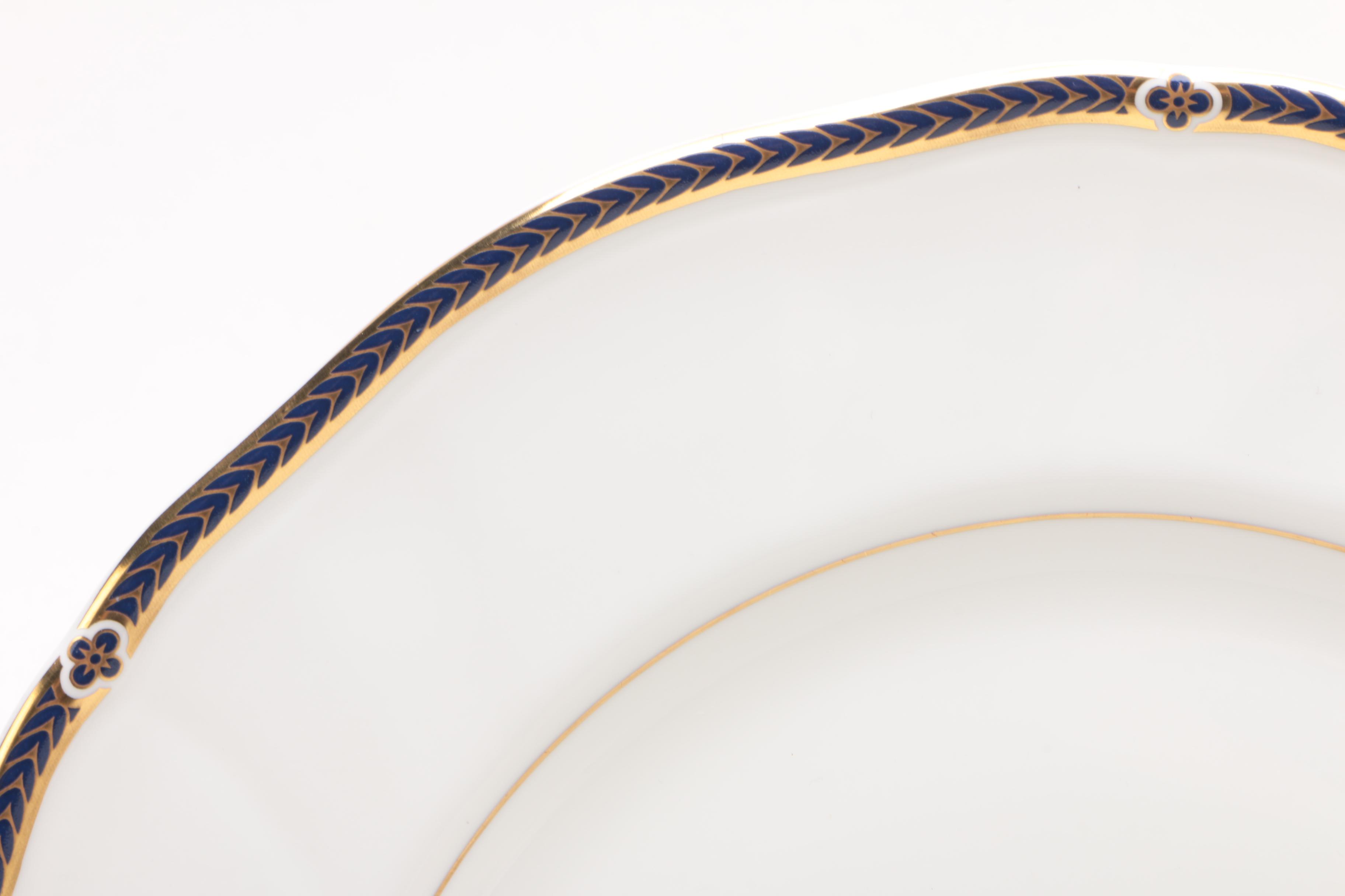 Vintage Wedgwood "Royal Lapis" Bone China Dinnerware c. 1989