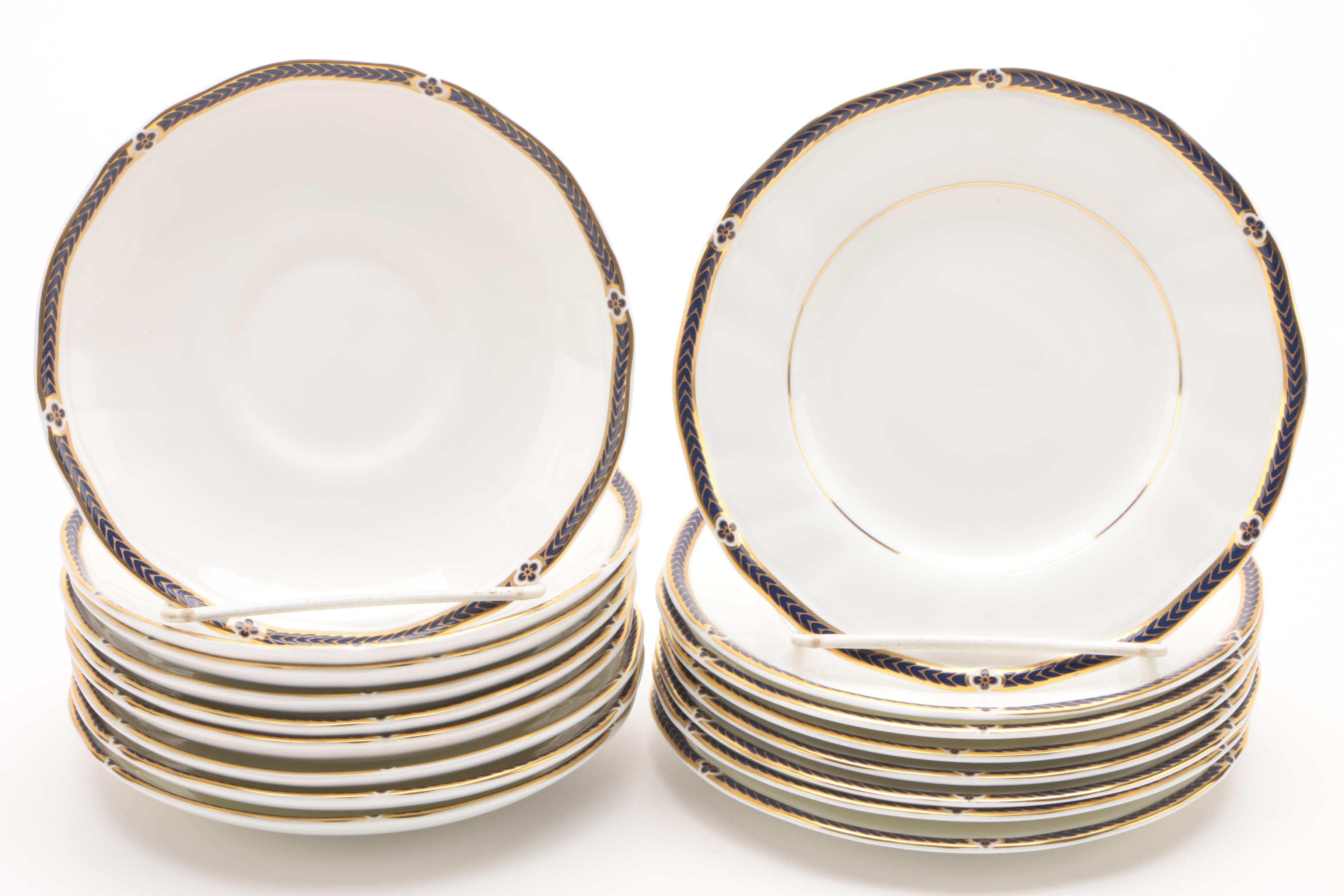 Vintage Wedgwood "Royal Lapis" Bone China Dinnerware c. 1989