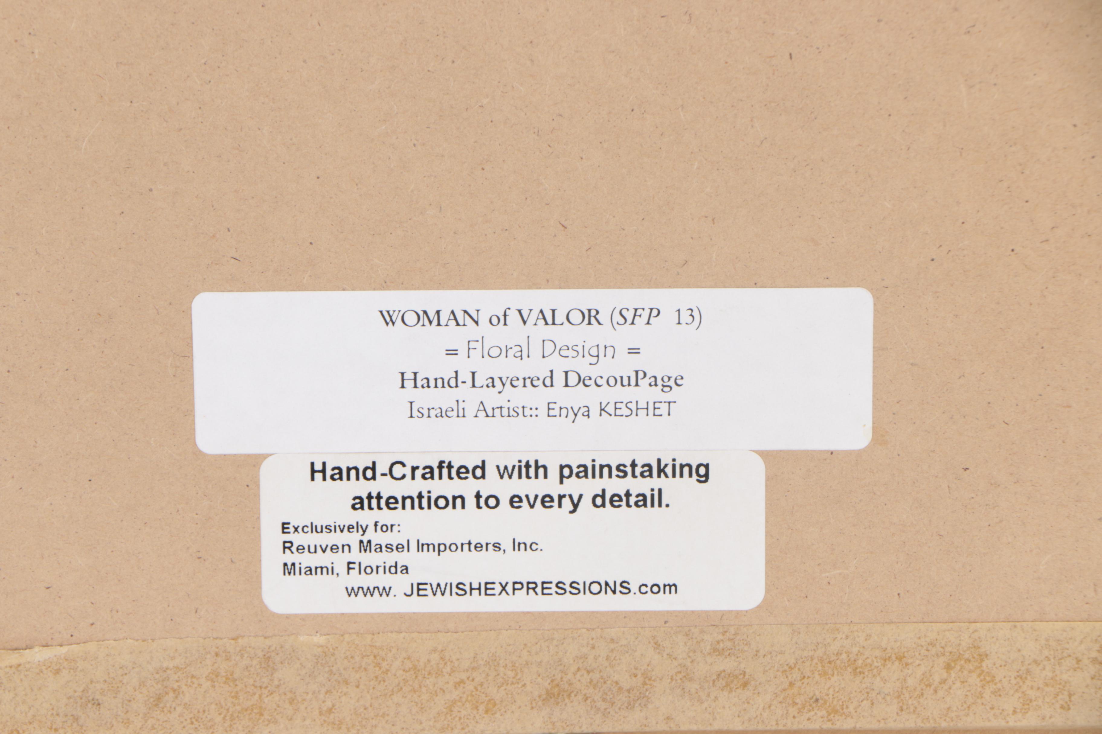 Enya Keshet Mixed Media "Woman of Valor (SFP 13)"