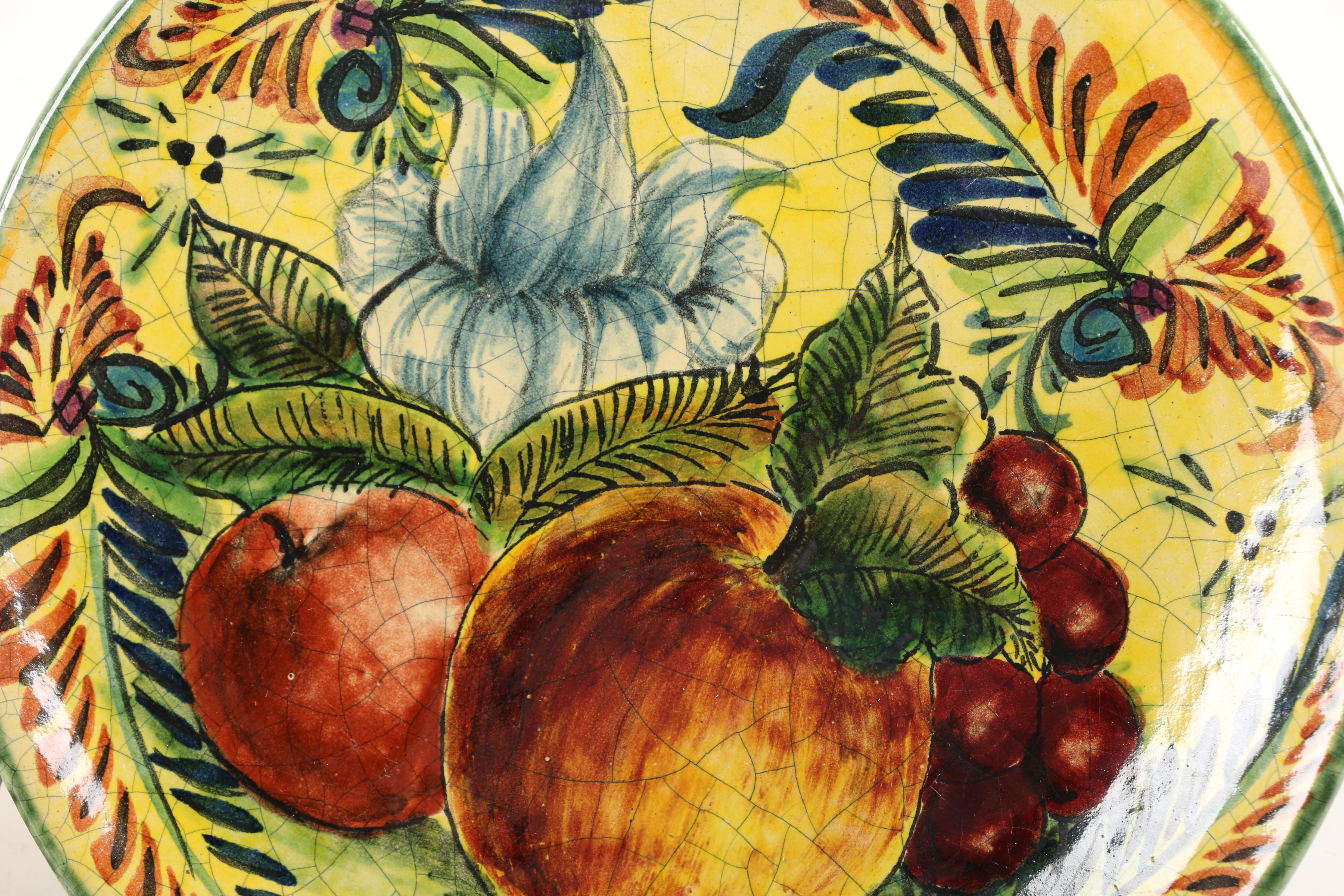 Vintage Casal Mexican Art Pottery Decorative Plates