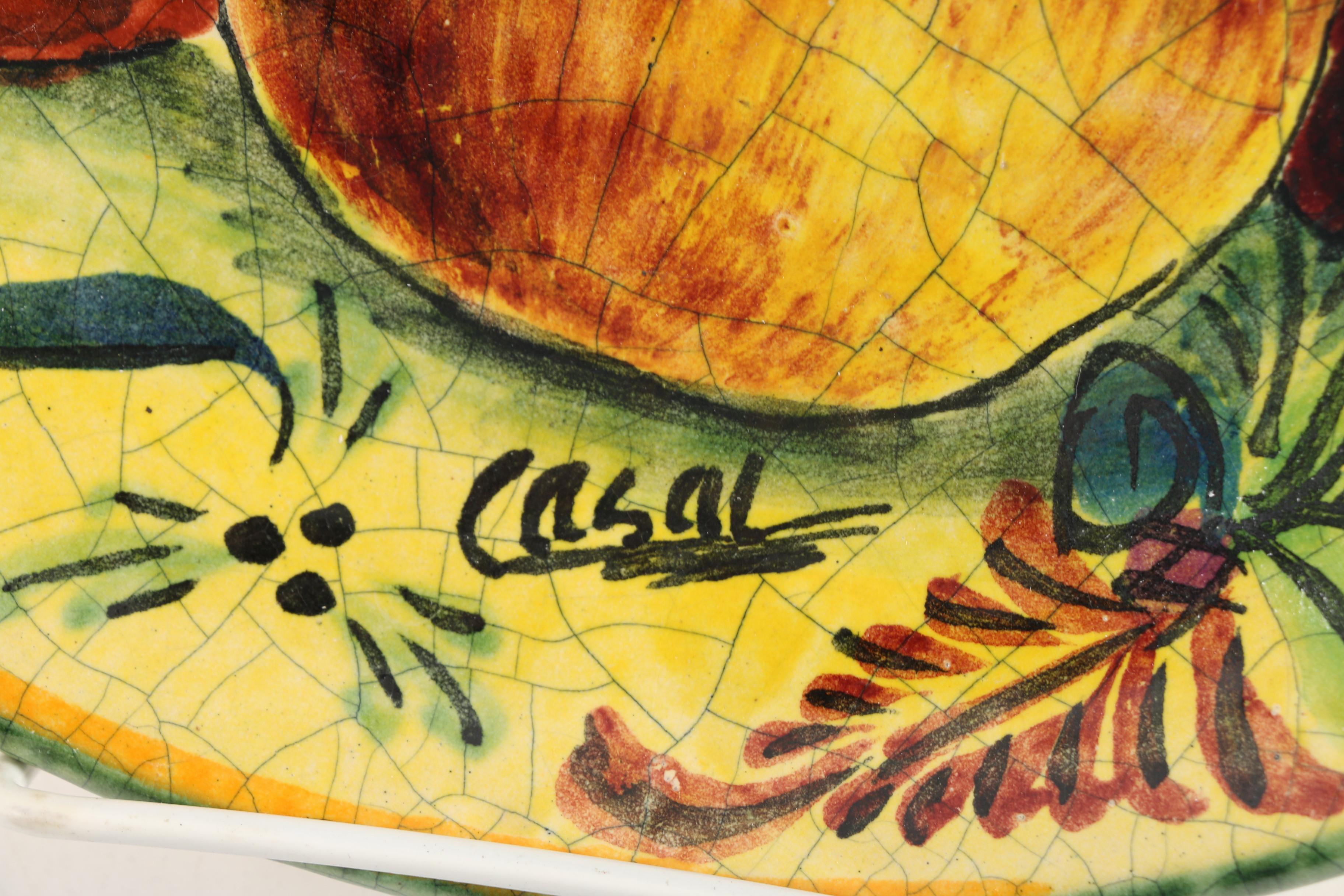 Vintage Casal Mexican Art Pottery Decorative Plates