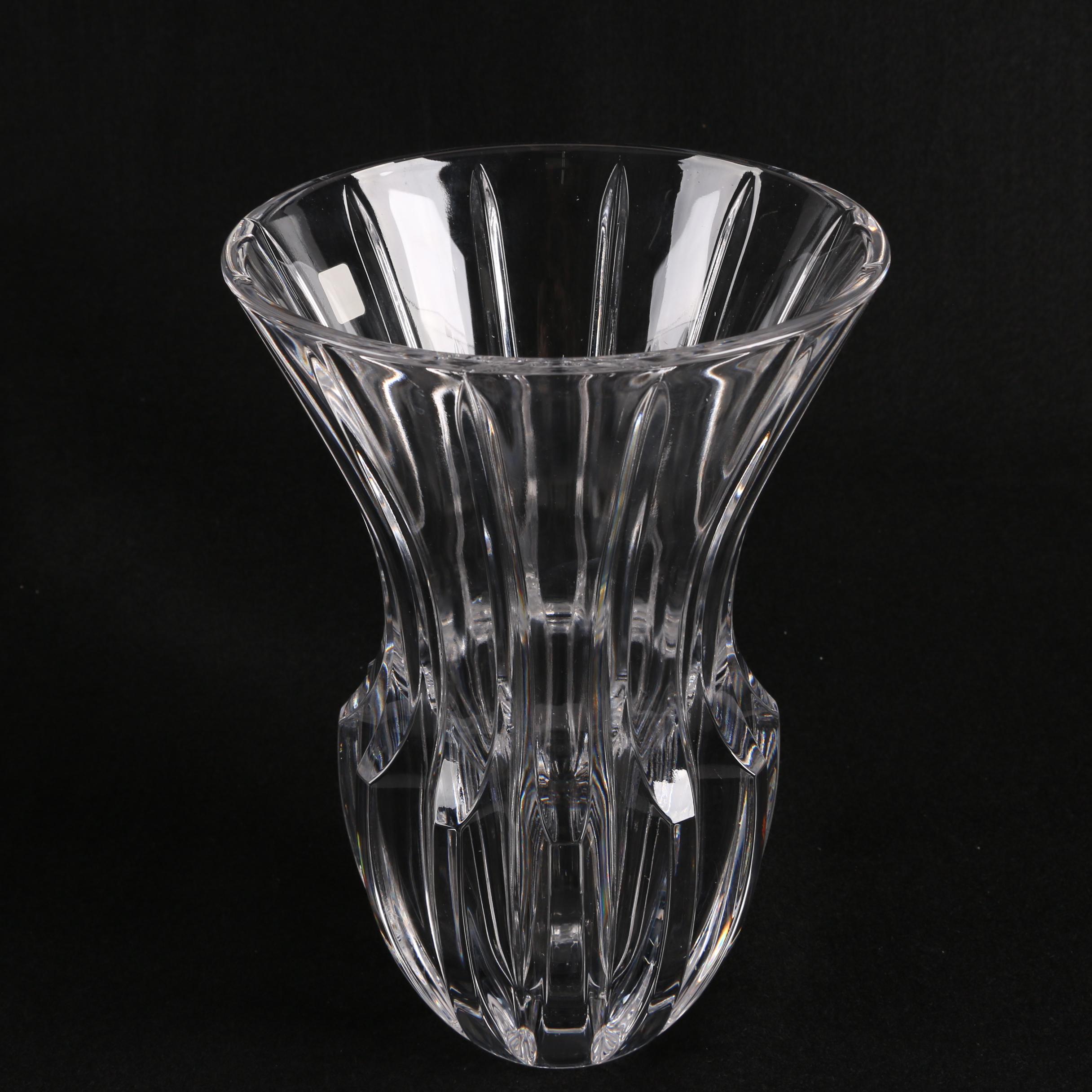 Miller Rogaska Italian Crystal Vase with Mikasa "Icicles" Crystal Bowl