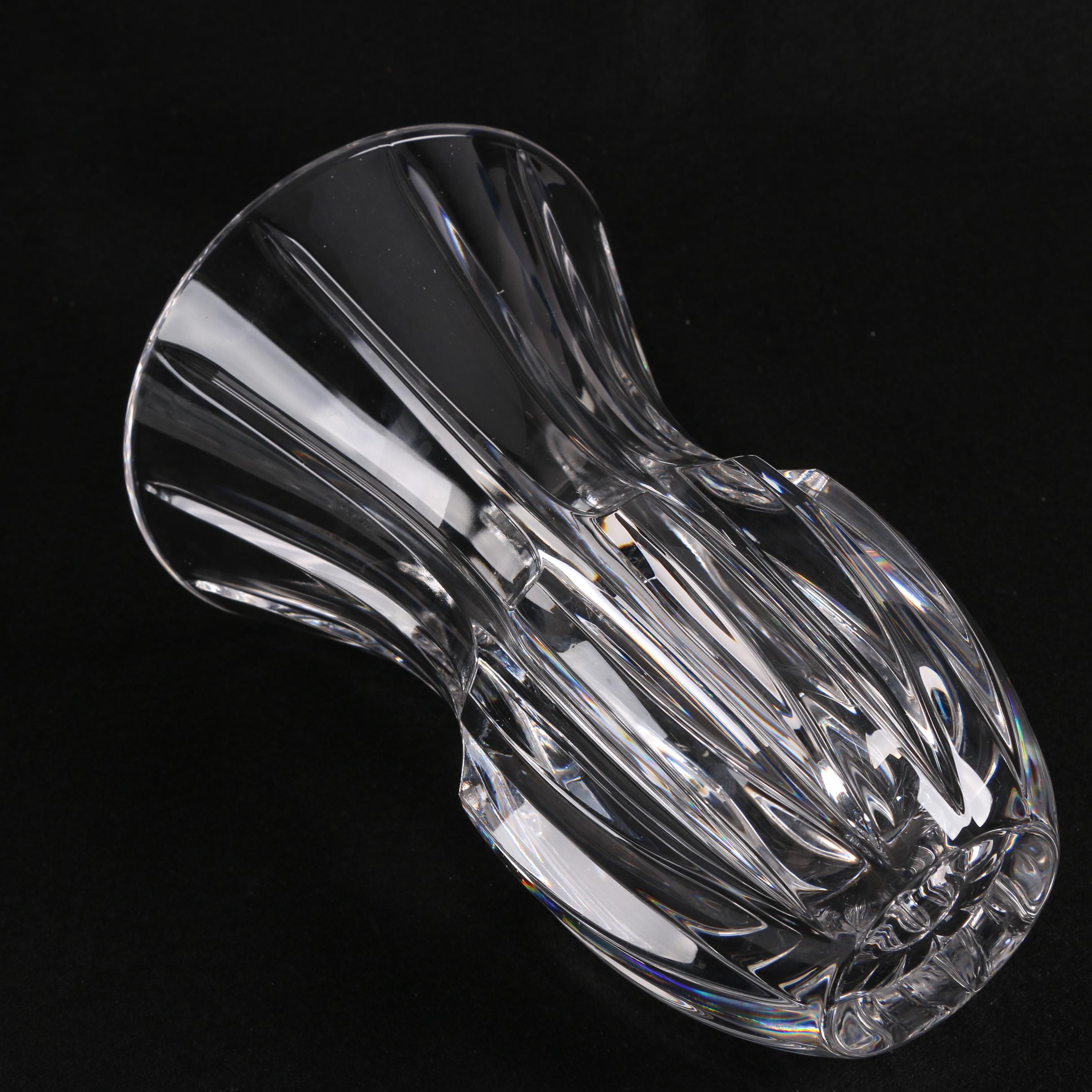 Miller Rogaska Italian Crystal Vase with Mikasa "Icicles" Crystal Bowl