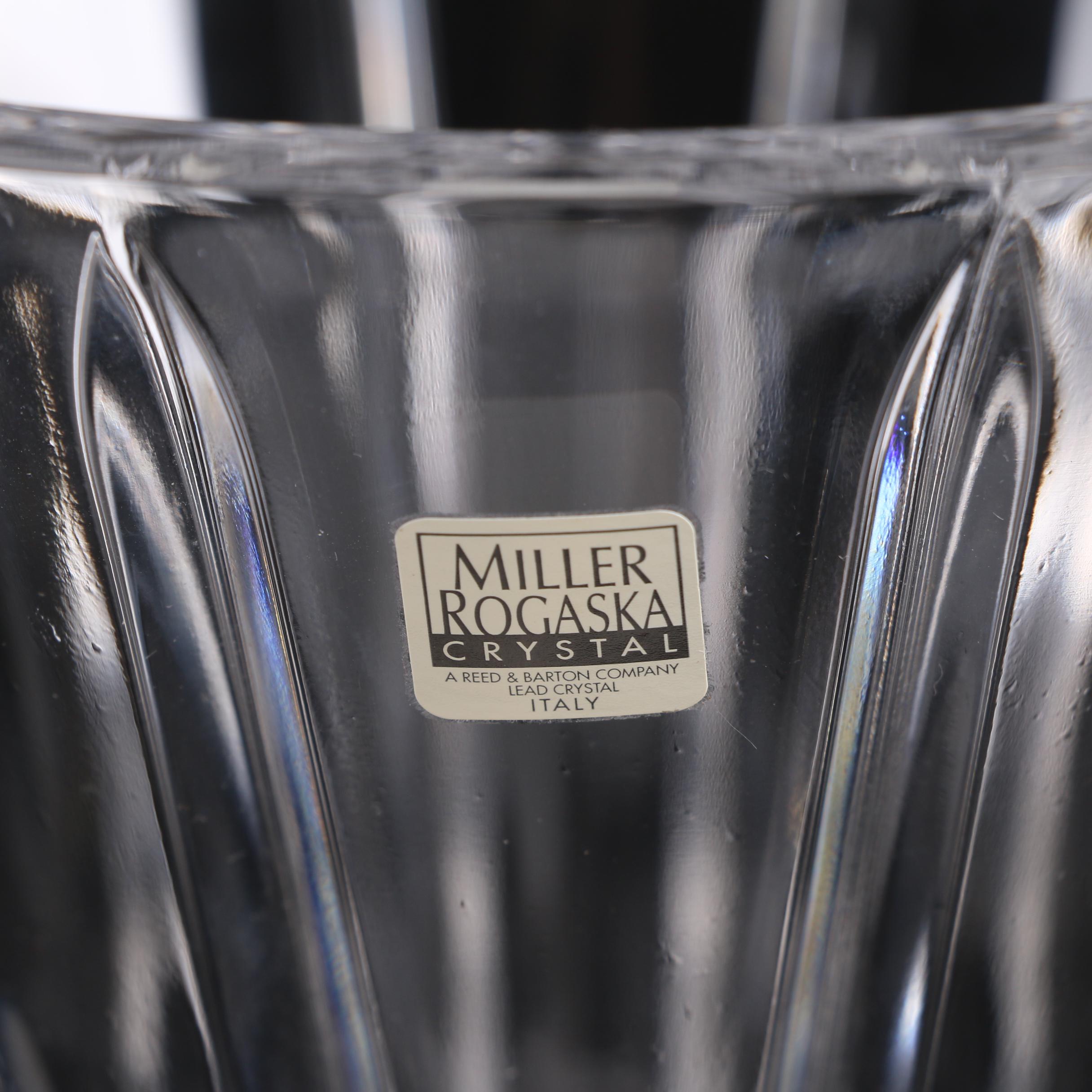 Miller Rogaska Italian Crystal Vase with Mikasa "Icicles" Crystal Bowl