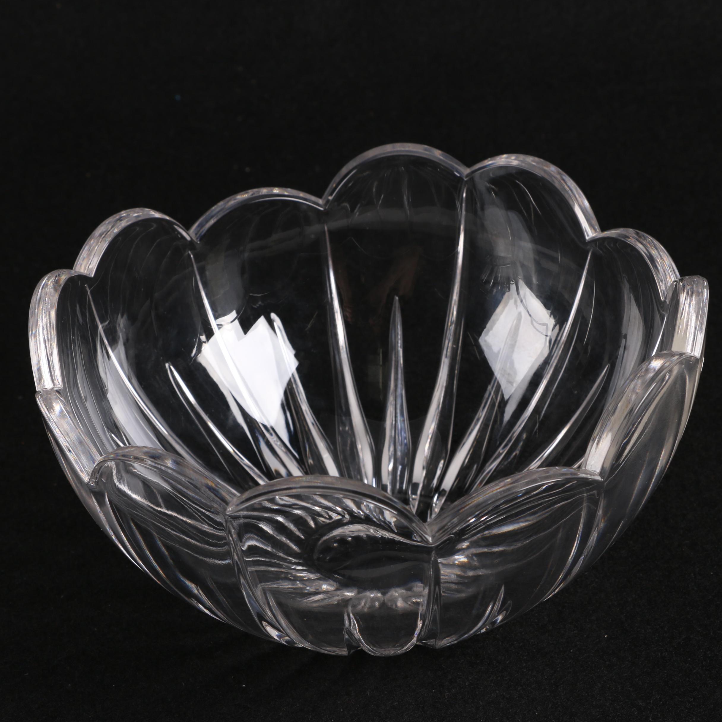 Miller Rogaska Italian Crystal Vase with Mikasa "Icicles" Crystal Bowl