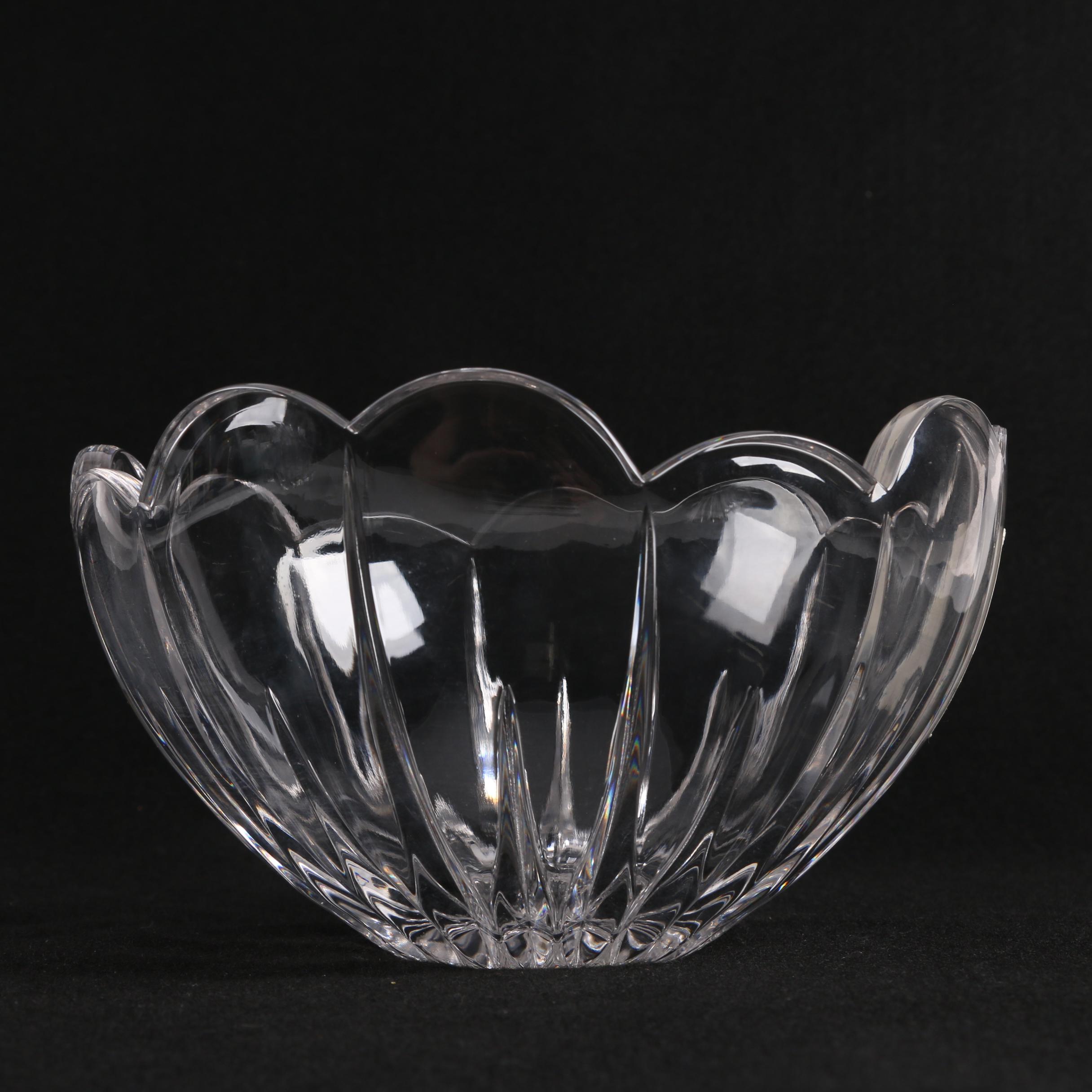 Miller Rogaska Italian Crystal Vase with Mikasa "Icicles" Crystal Bowl