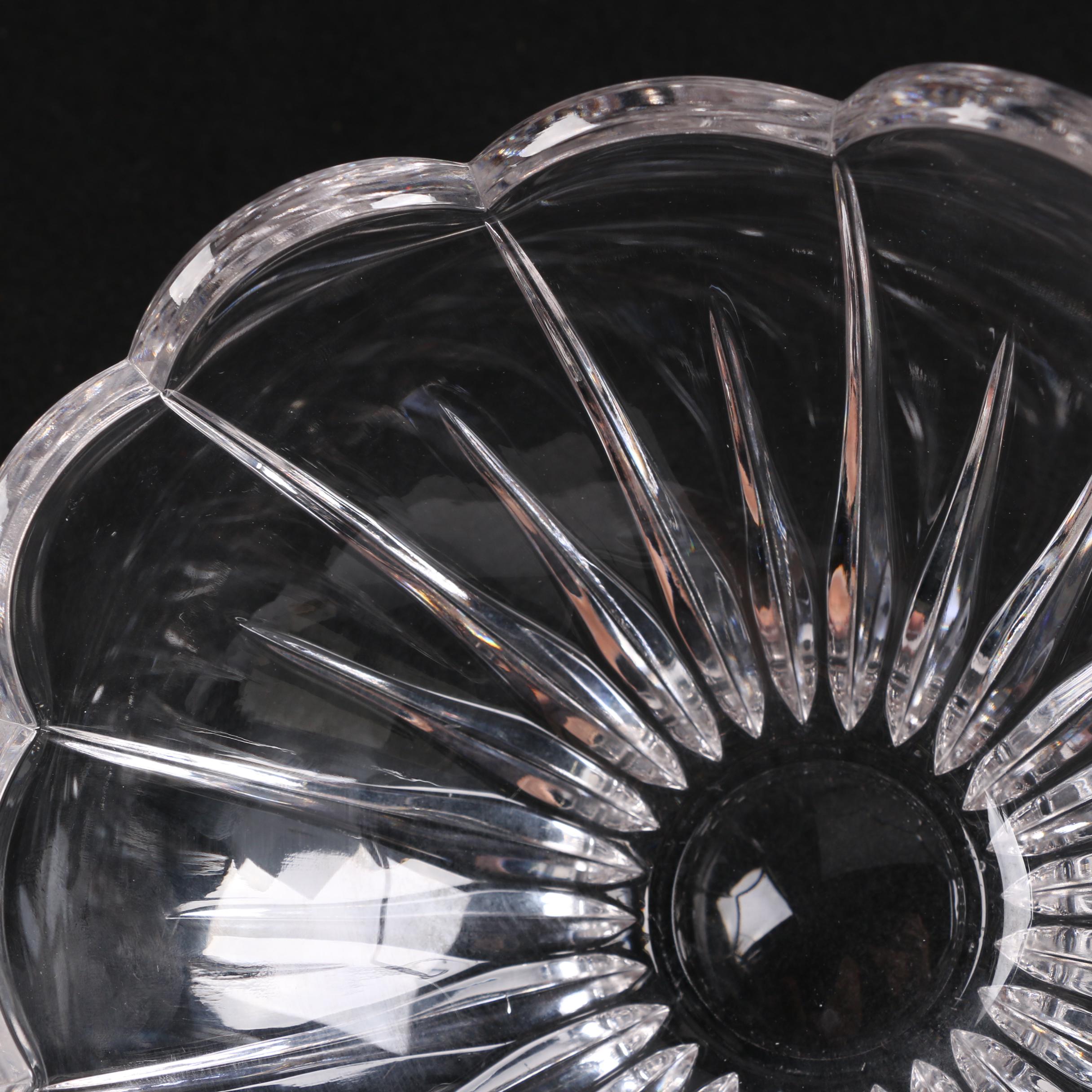Miller Rogaska Italian Crystal Vase with Mikasa "Icicles" Crystal Bowl
