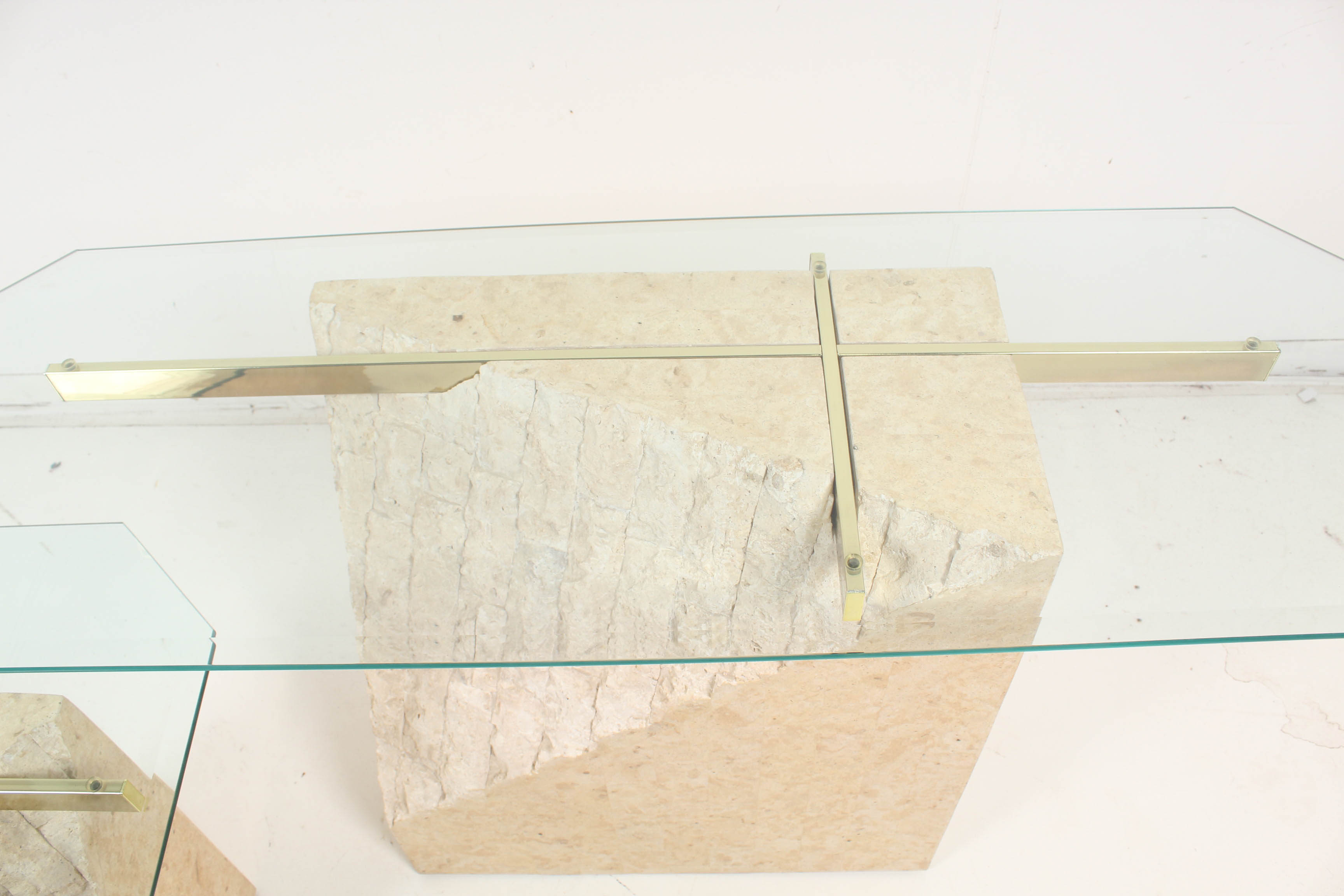 Faux Marble Glass Top Tables