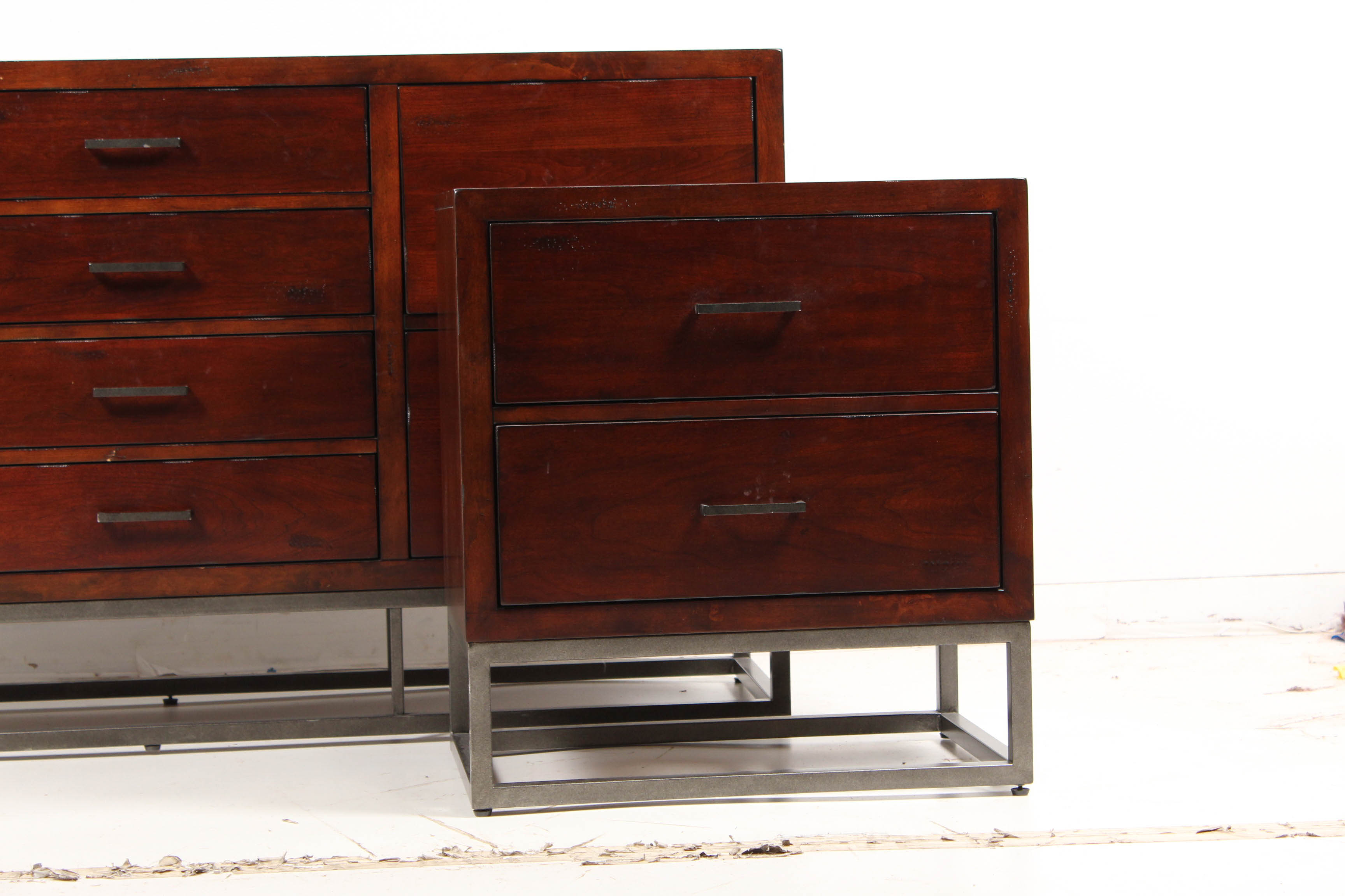 Contemporary Dresser and Nightstand