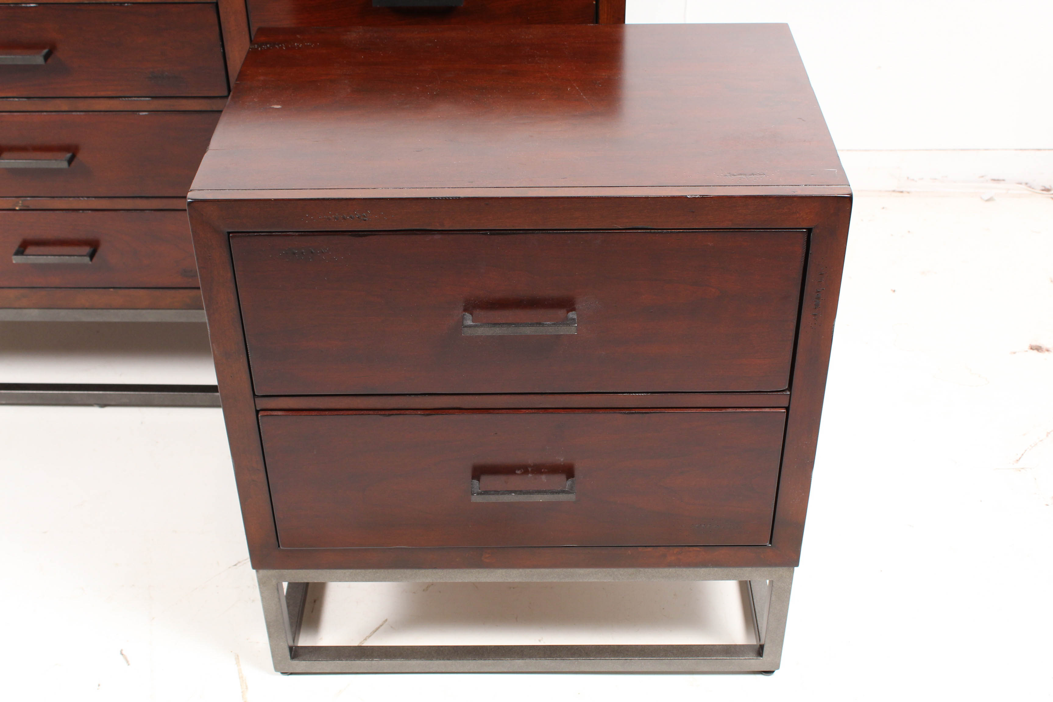 Contemporary Dresser and Nightstand