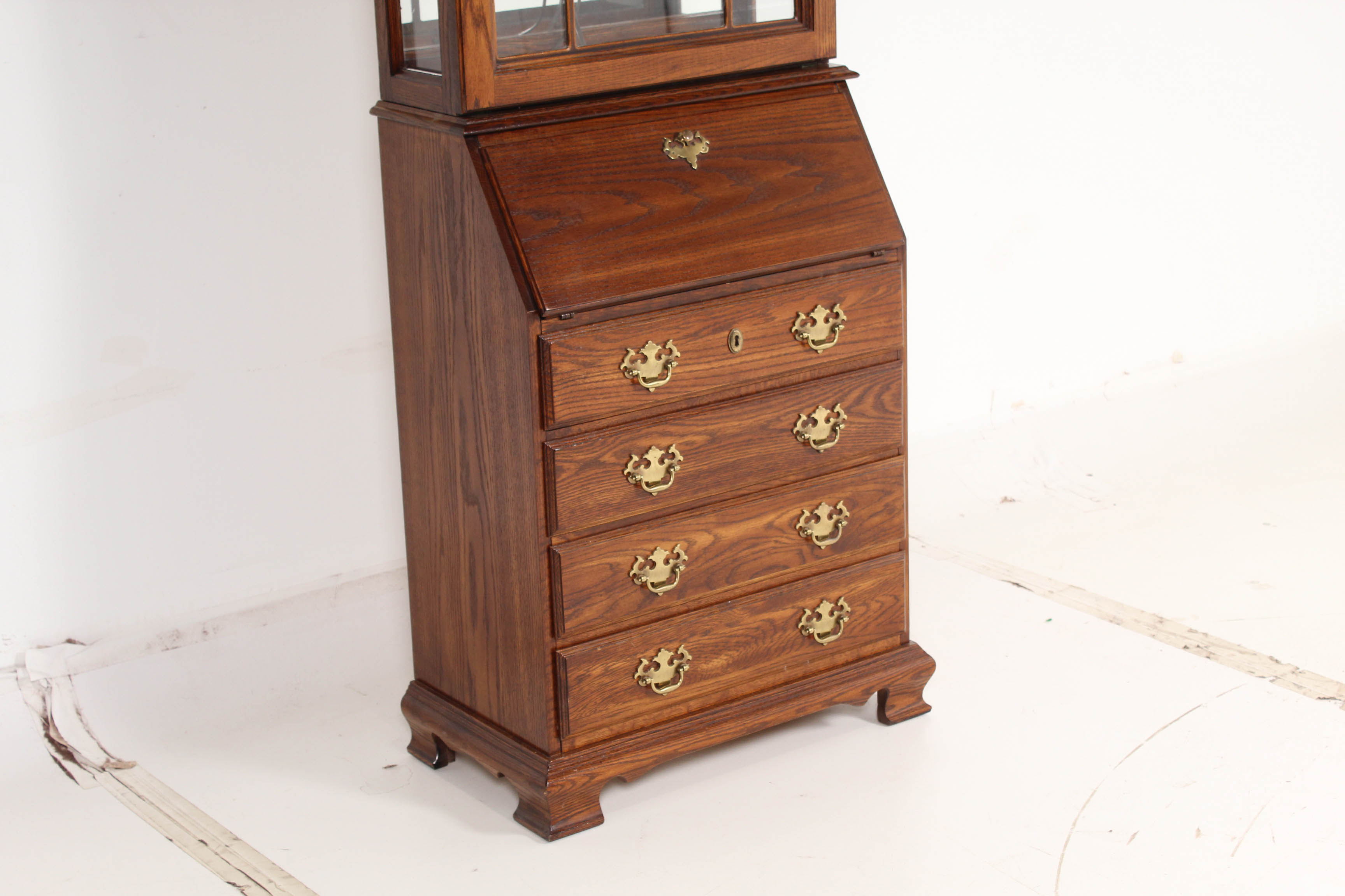 Colonial Revival Oak Secretary