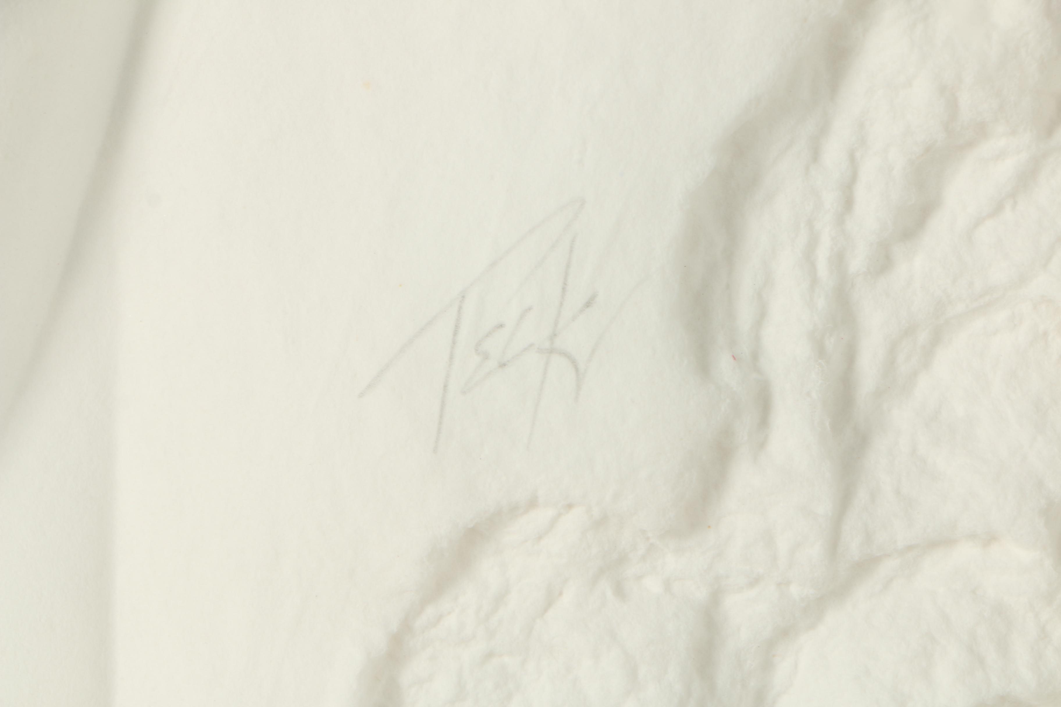 Peck Embossing on Hand-Made Paper of Nude Figure