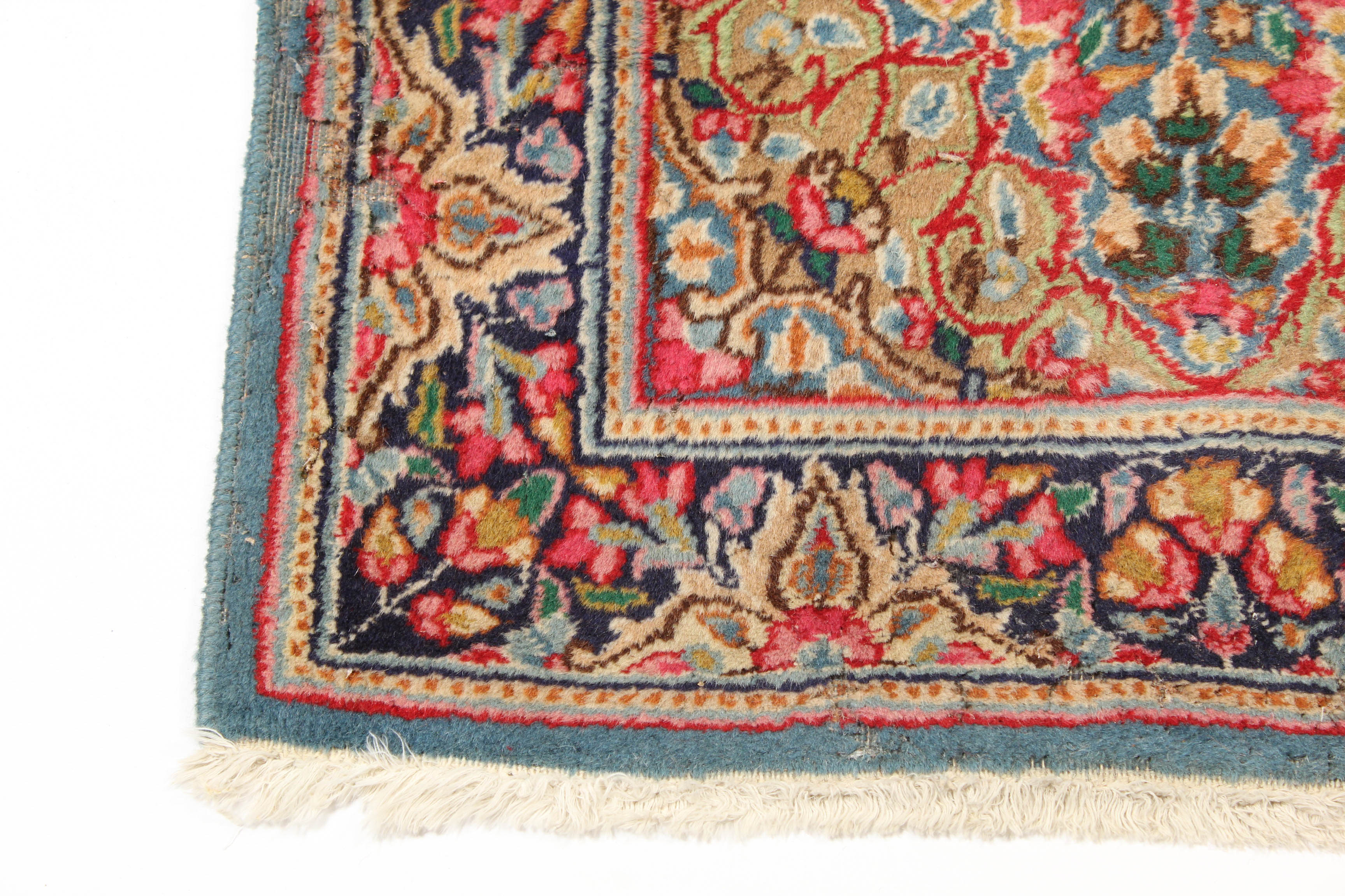 Vintage Hand-Knotted Persian Lavar Kerman Runner