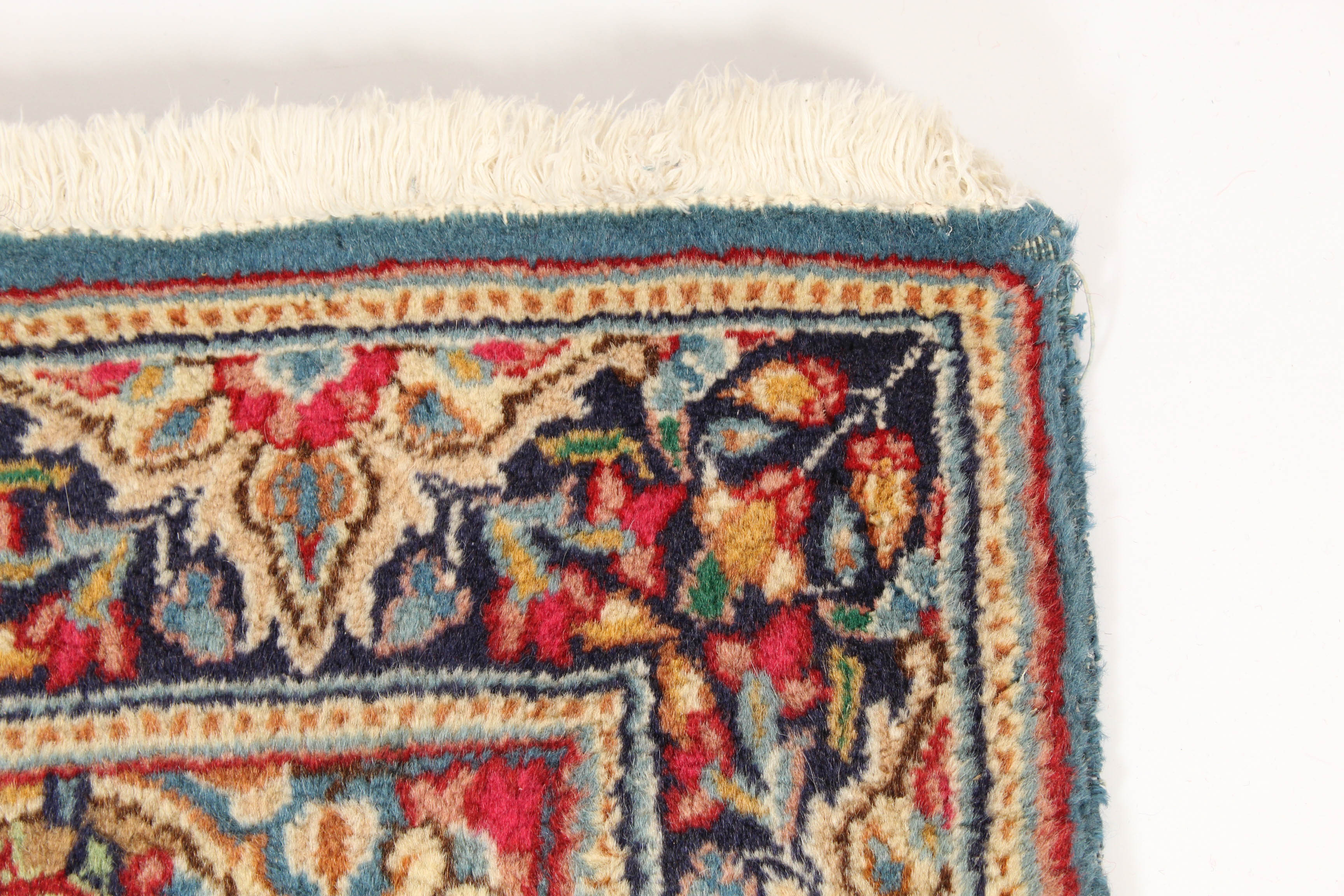 Vintage Hand-Knotted Persian Lavar Kerman Runner