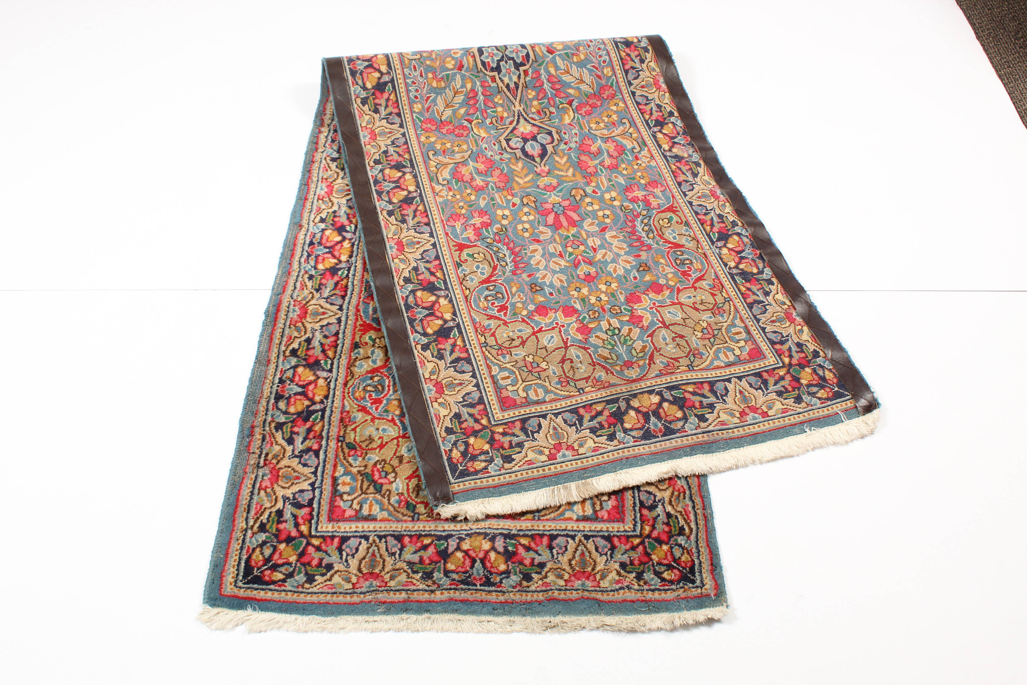 Vintage Hand-Knotted Persian Lavar Kerman Runner