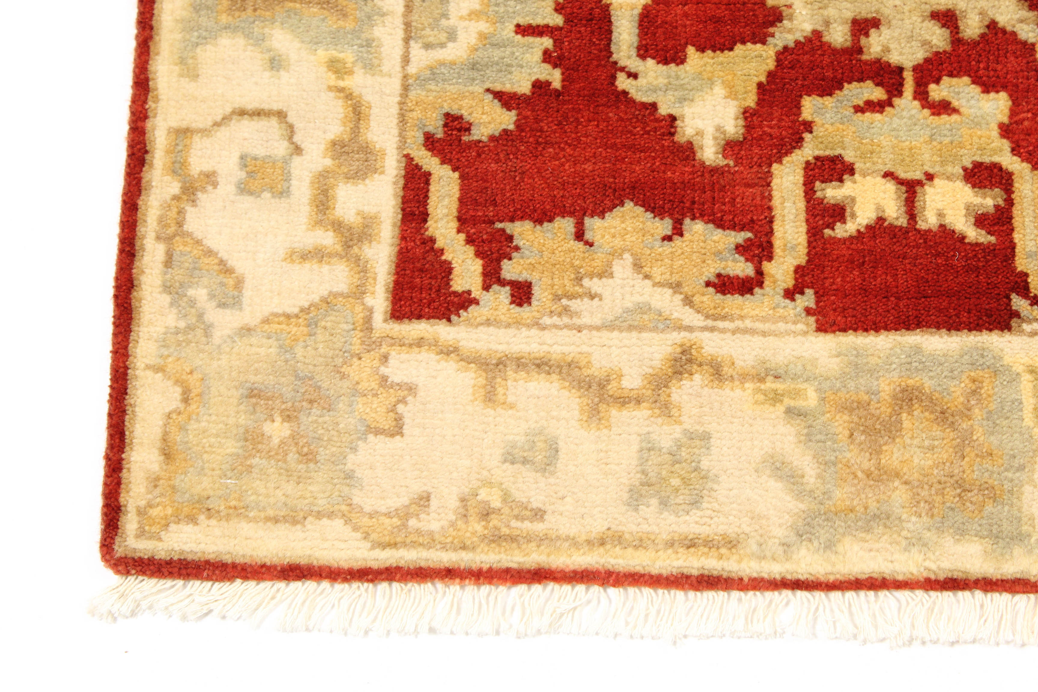 Hand-Knotted Indo-Turkish Oushak Rug