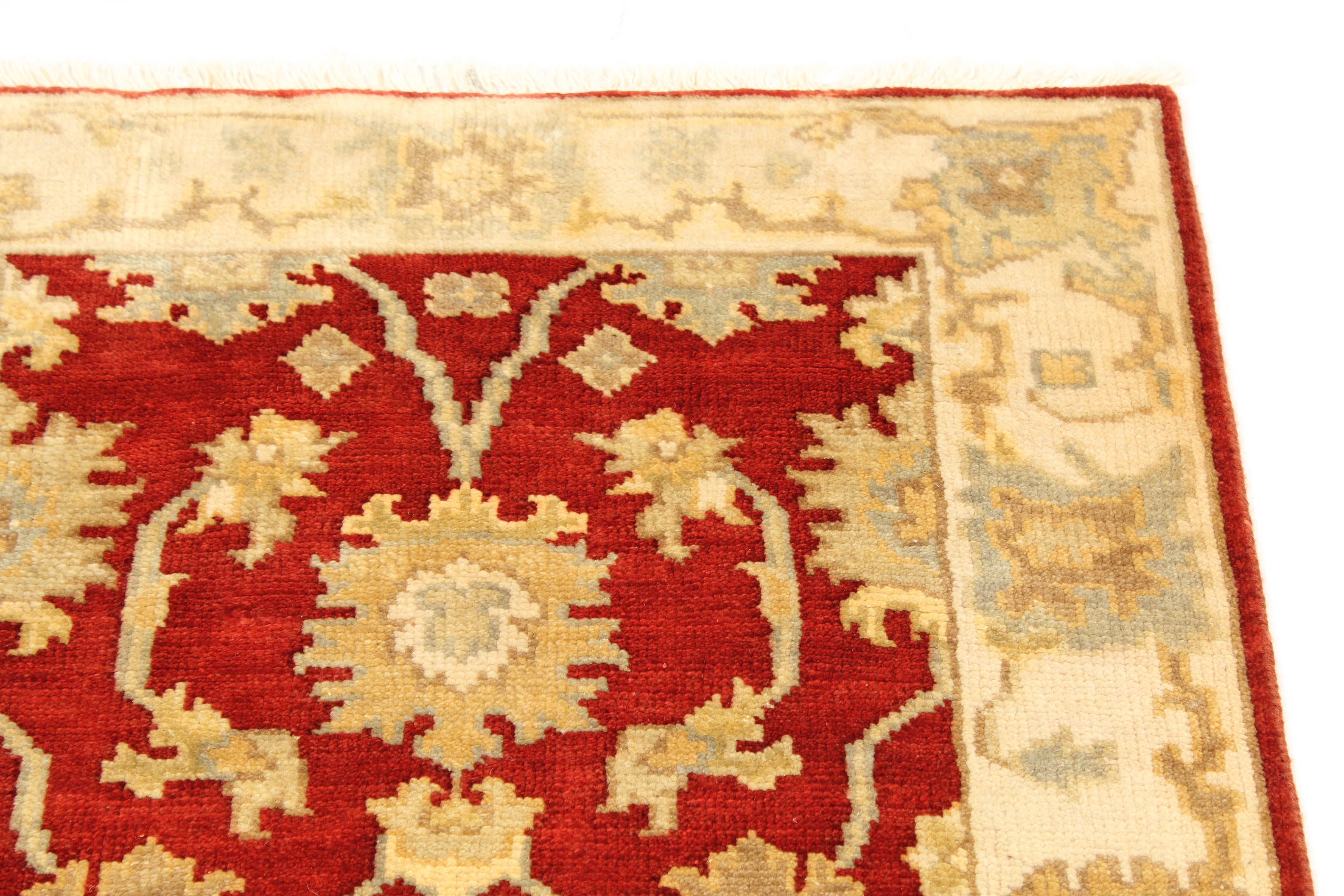 Hand-Knotted Indo-Turkish Oushak Rug
