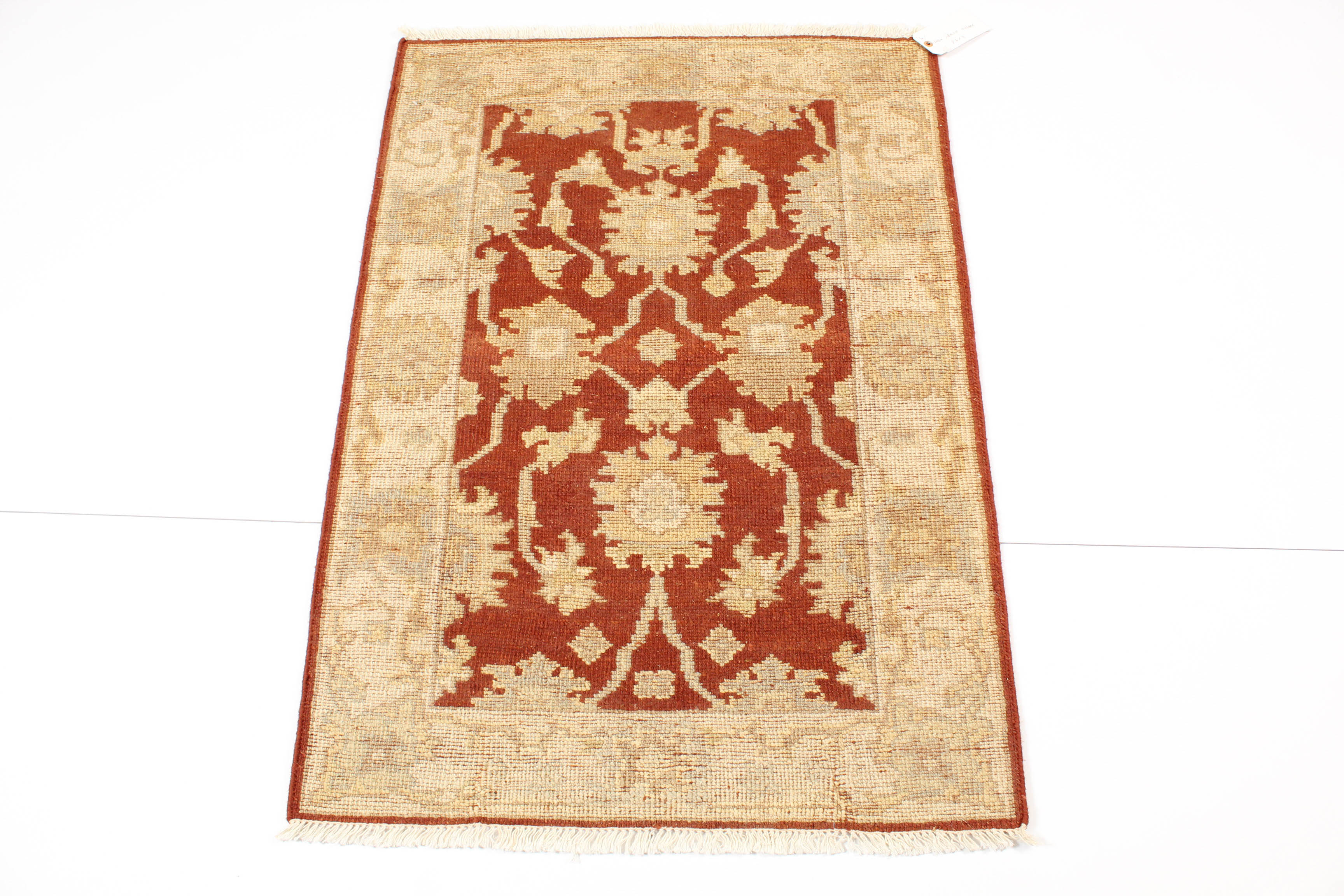 Hand-Knotted Indo-Turkish Oushak Rug