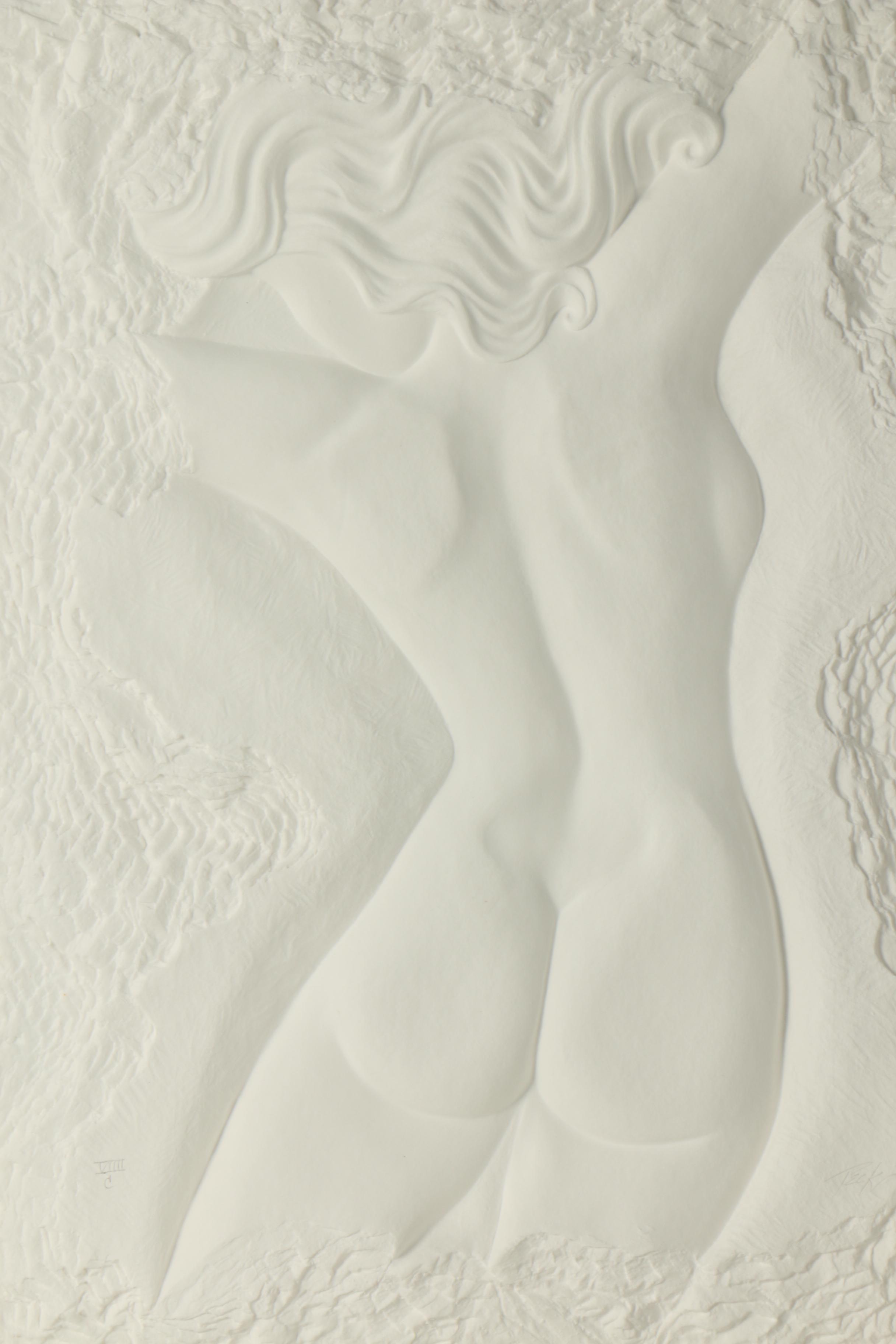 Peck Embossing of Female Nude on Hand Made Paper