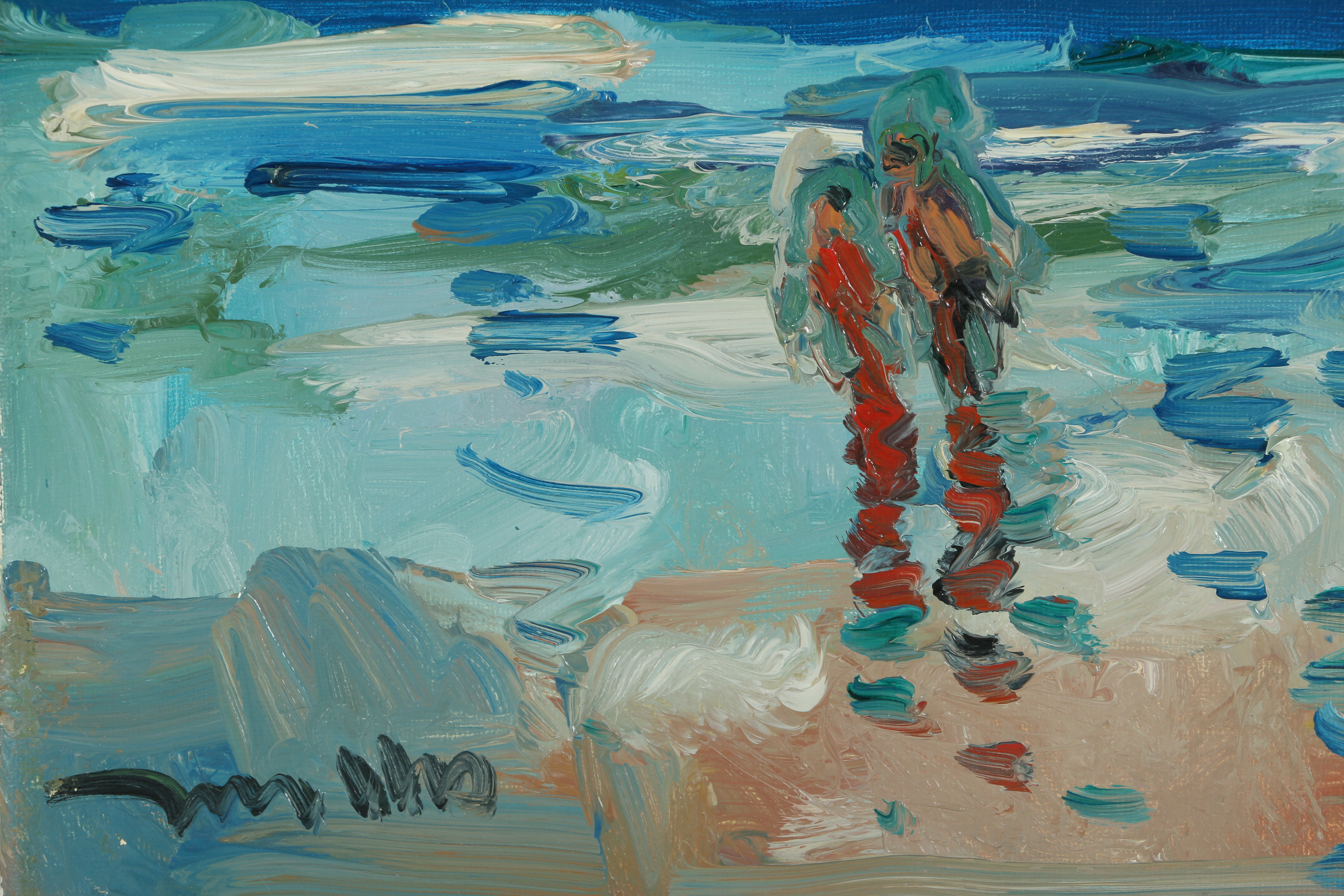 Jose Trujillo Oil Painting "By the Beach"