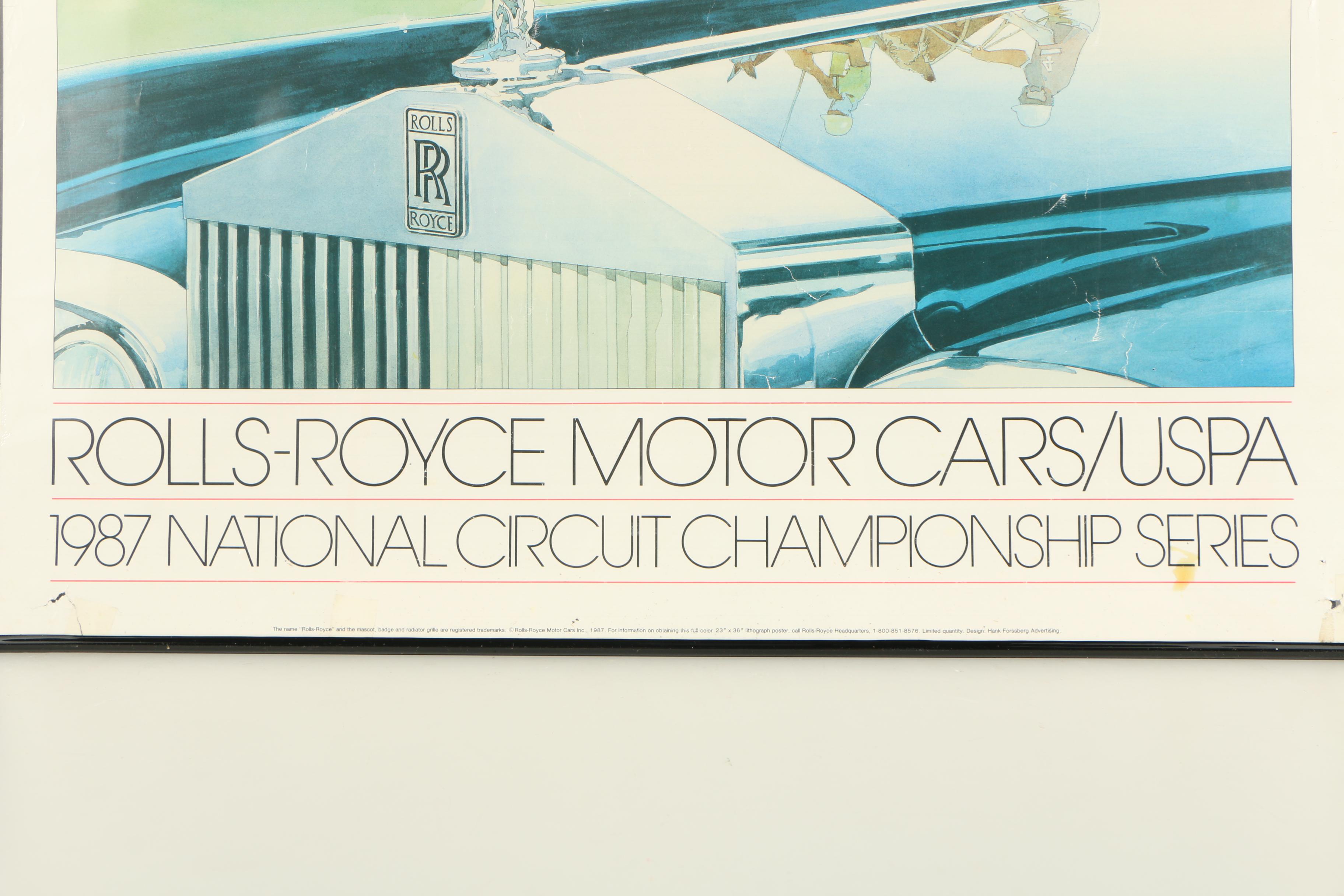 1987 Rolls-Royce Polo Offset Lithograph Poster